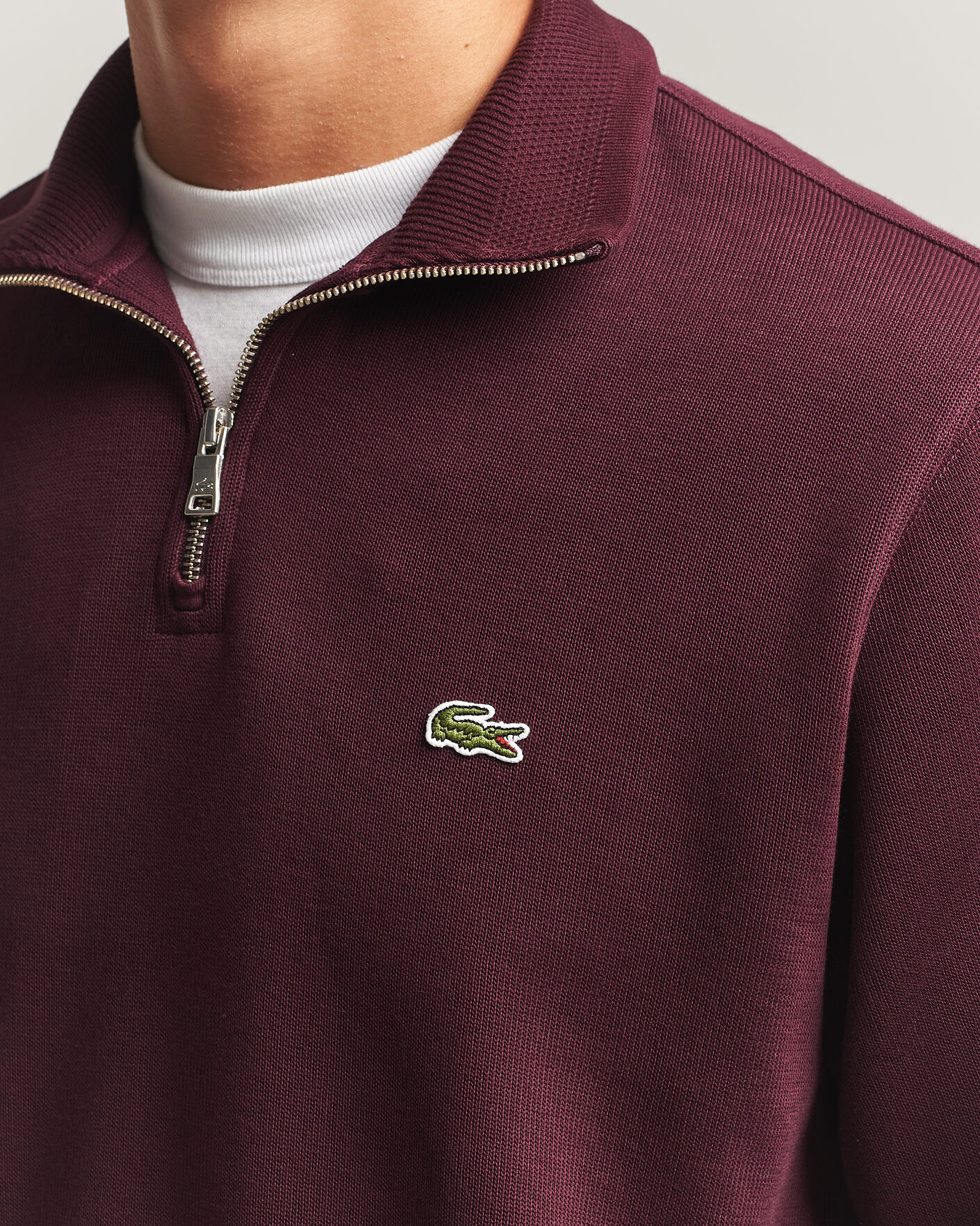 Mies | Puserot | Lacoste | Rib Interlock Half Zip Oxalis