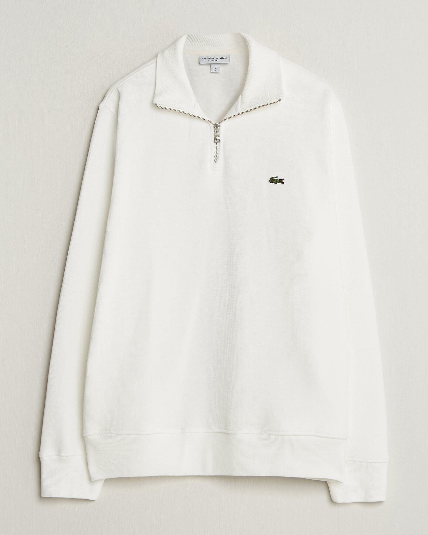 Mies | Puserot | Lacoste | Rib Interlock Half Zip Flour
