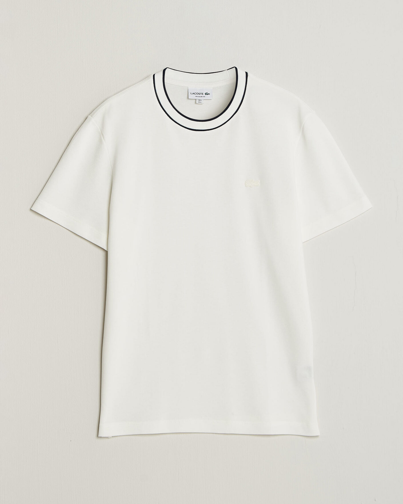 Mies | T-paidat | Lacoste | Contrast Rib Piqué T-Shirt Flour