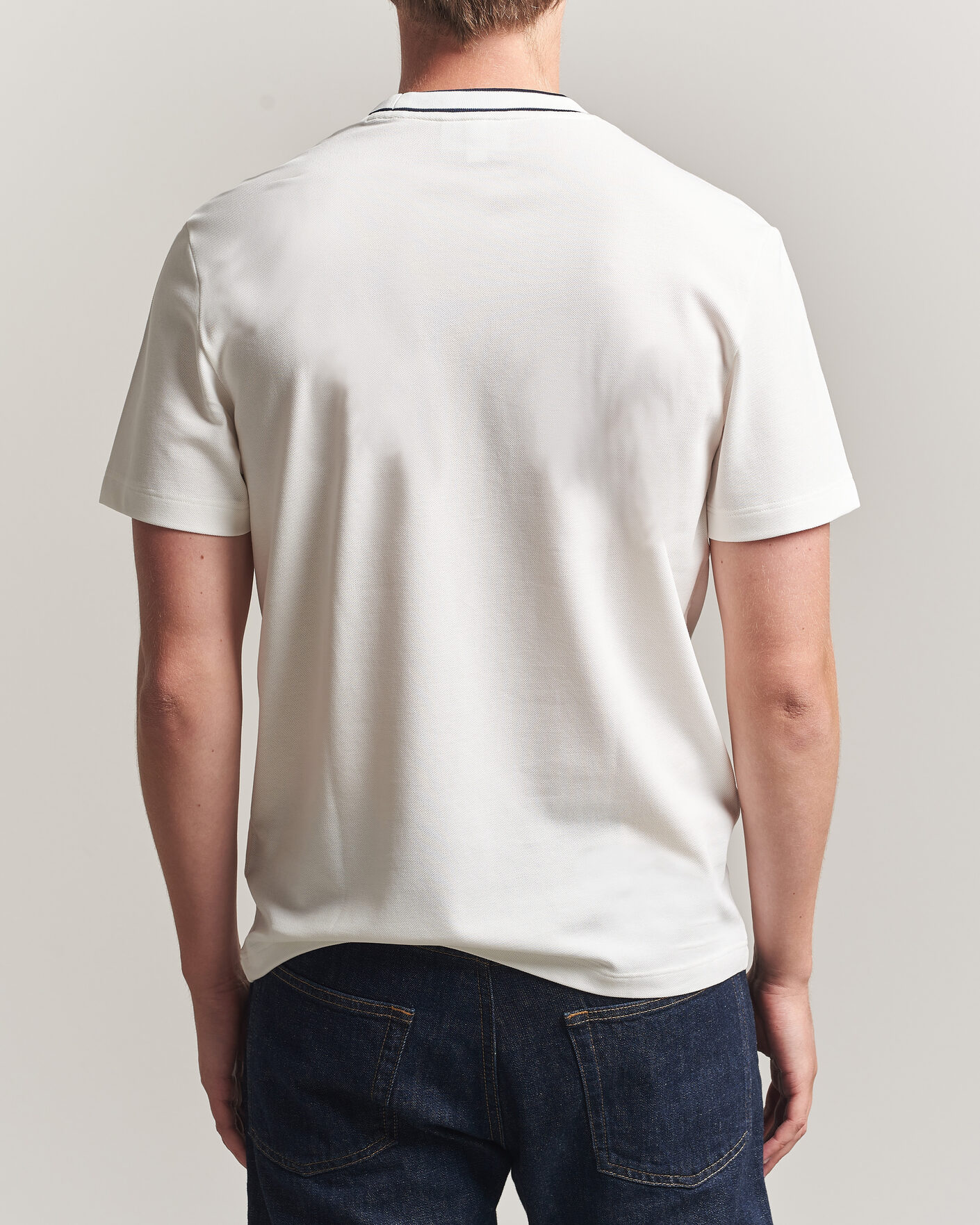 Mies | T-paidat | Lacoste | Contrast Rib Piqué T-Shirt Flour