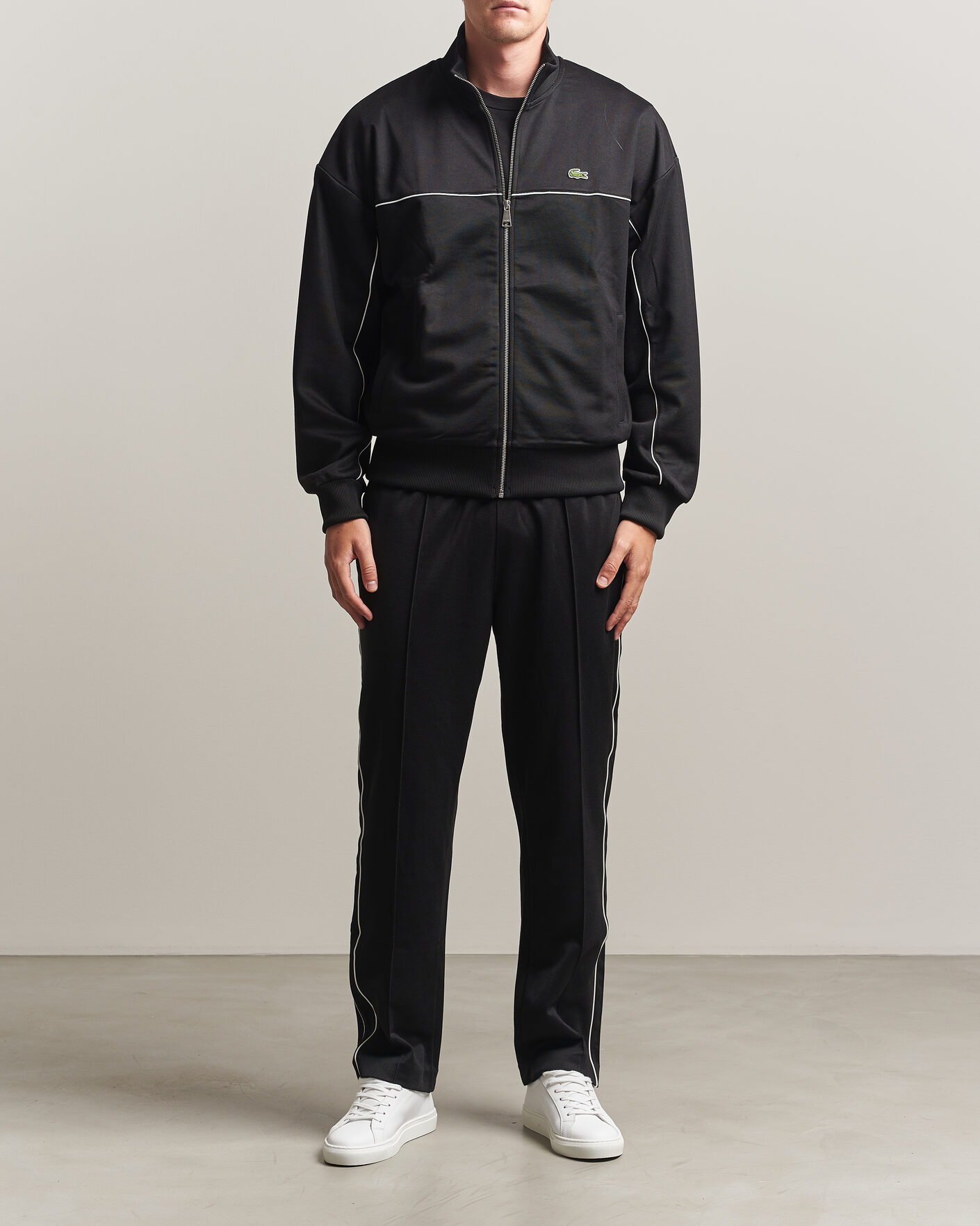 Mies | Puserot | Lacoste | Piqué Track Jacket Black