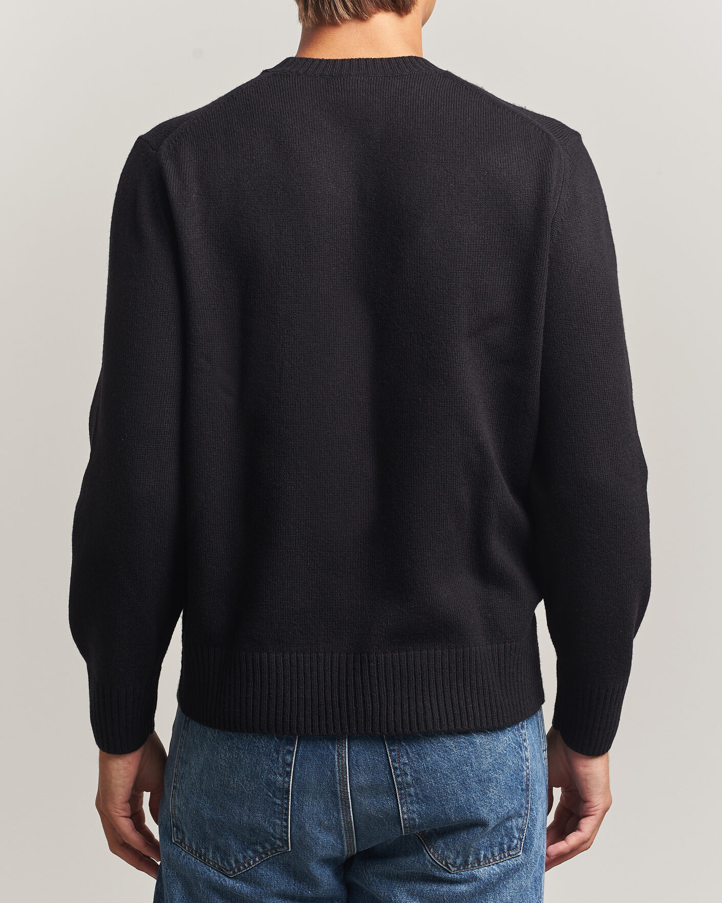 Mies | Puserot | Lacoste | Carded Wool Crew Neck Black