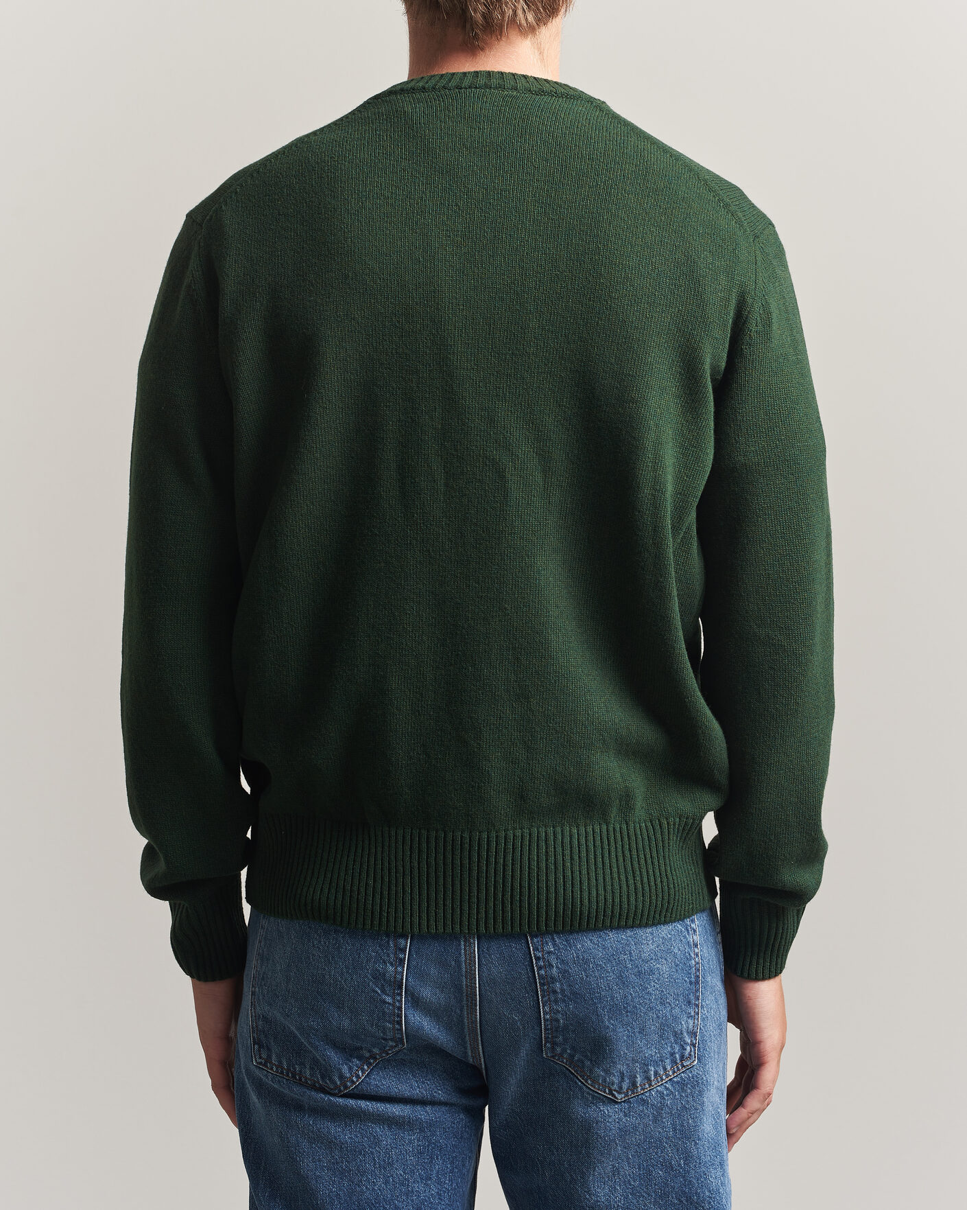 Mies | Puserot | Lacoste | Carded Wool Crew Neck Sinople