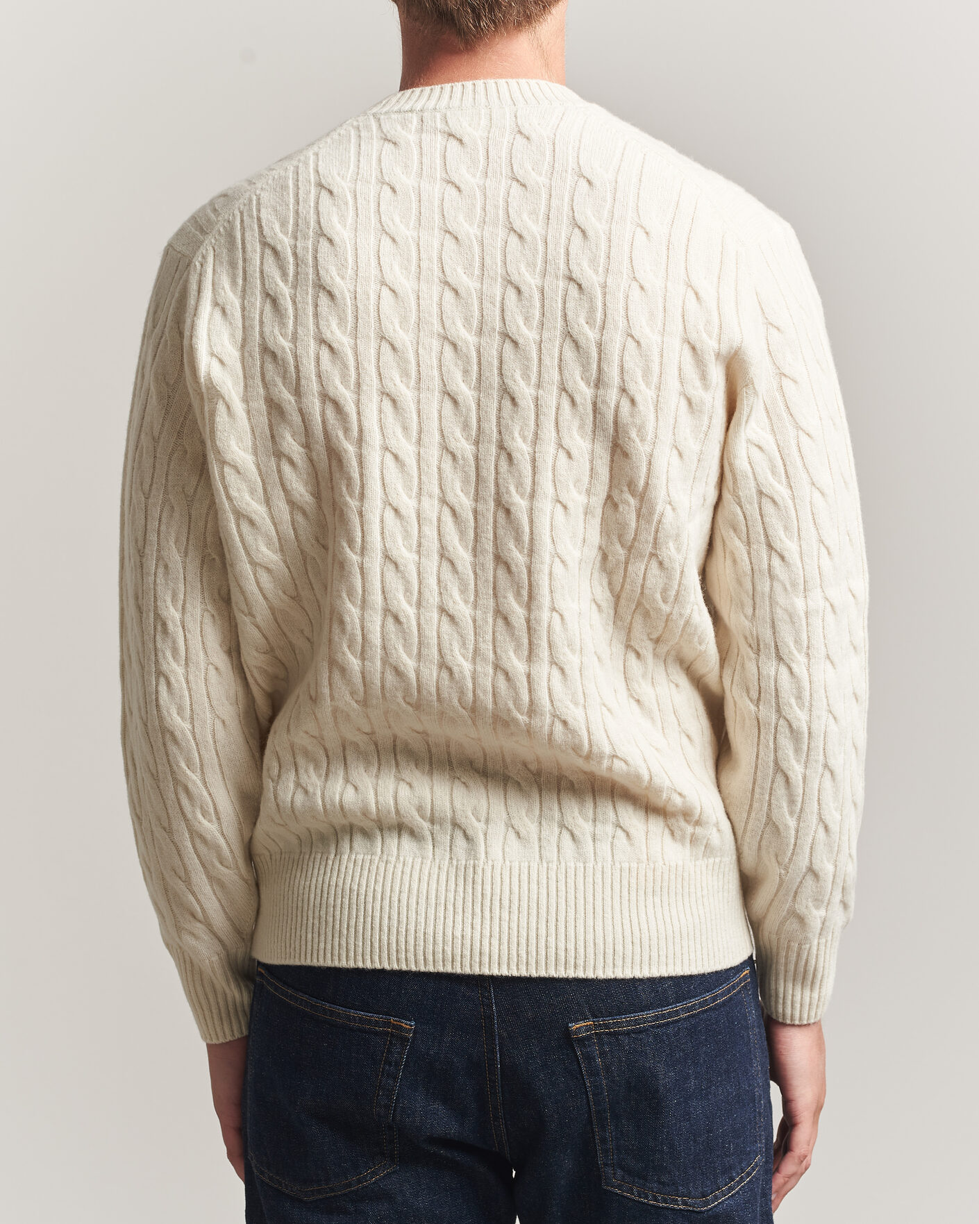 Mies | Puserot | Lacoste | Carded Wool Cable Crew Neck Lapland