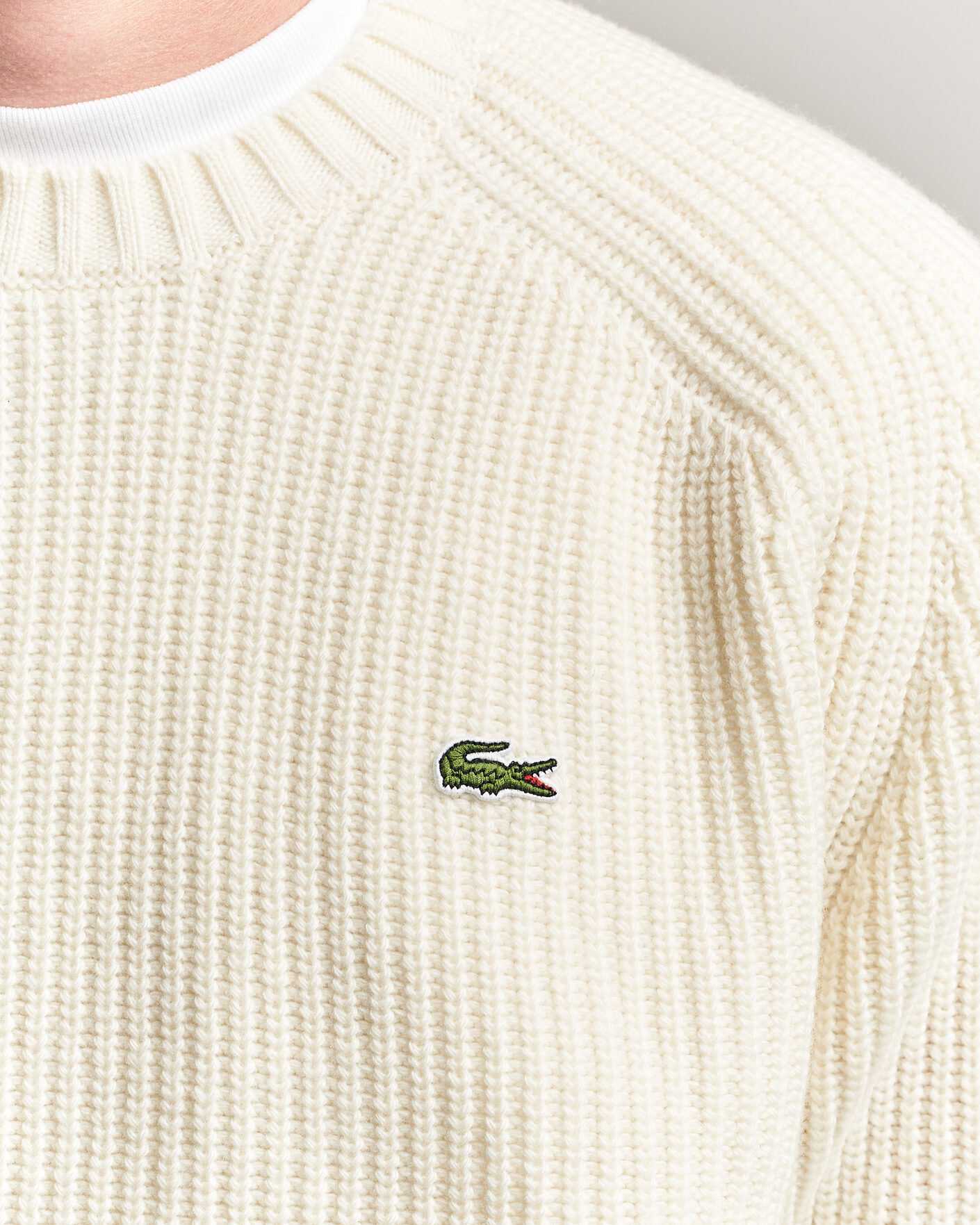 Mies | Puserot | Lacoste | Heavy Wool Knitted Sweater Lapland