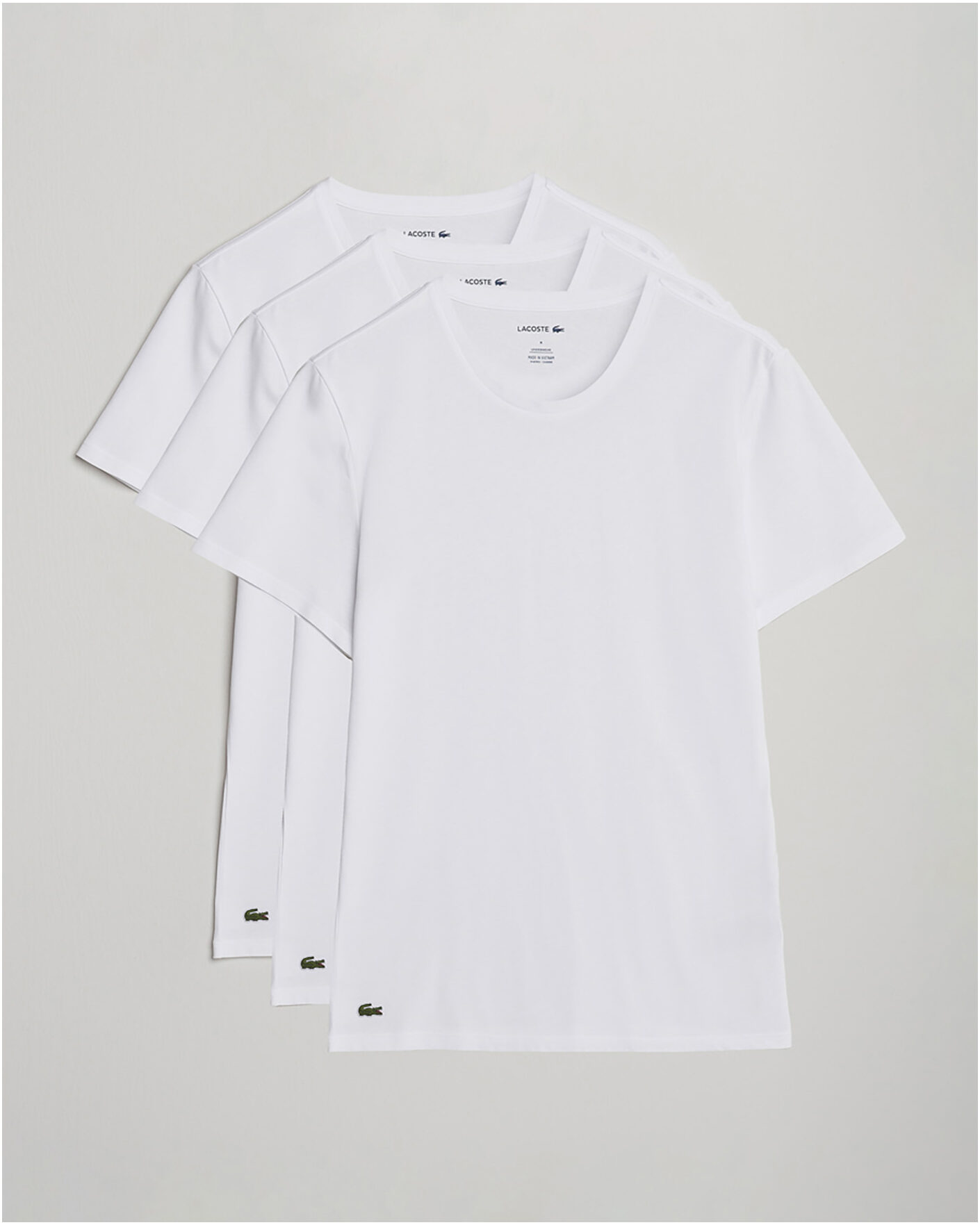 Mies | T-paidat | Lacoste | 3-Pack Crew Neck T-Shirt White