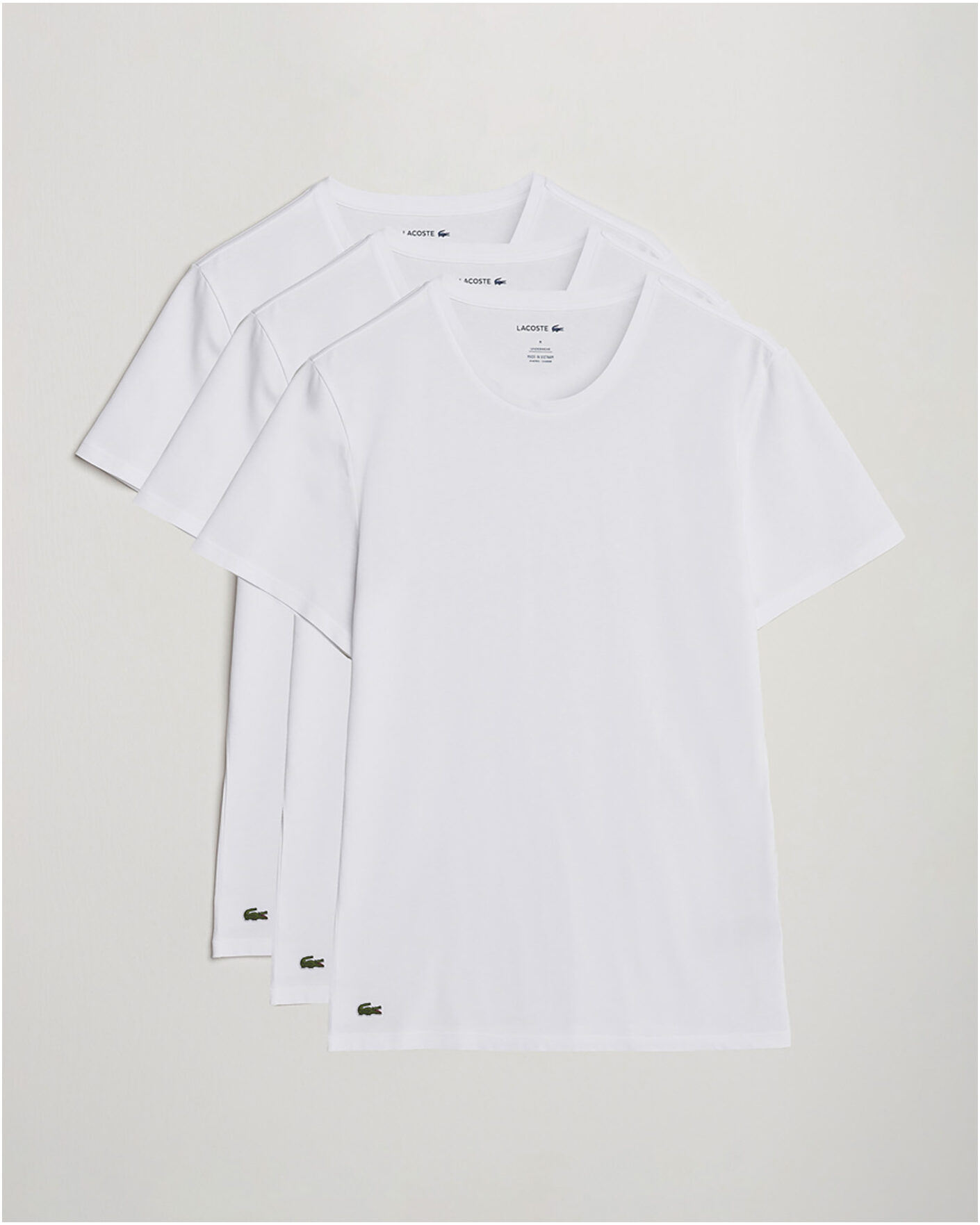 Mies | T-paidat | Lacoste | 3-Pack Crew Neck T-Shirt White