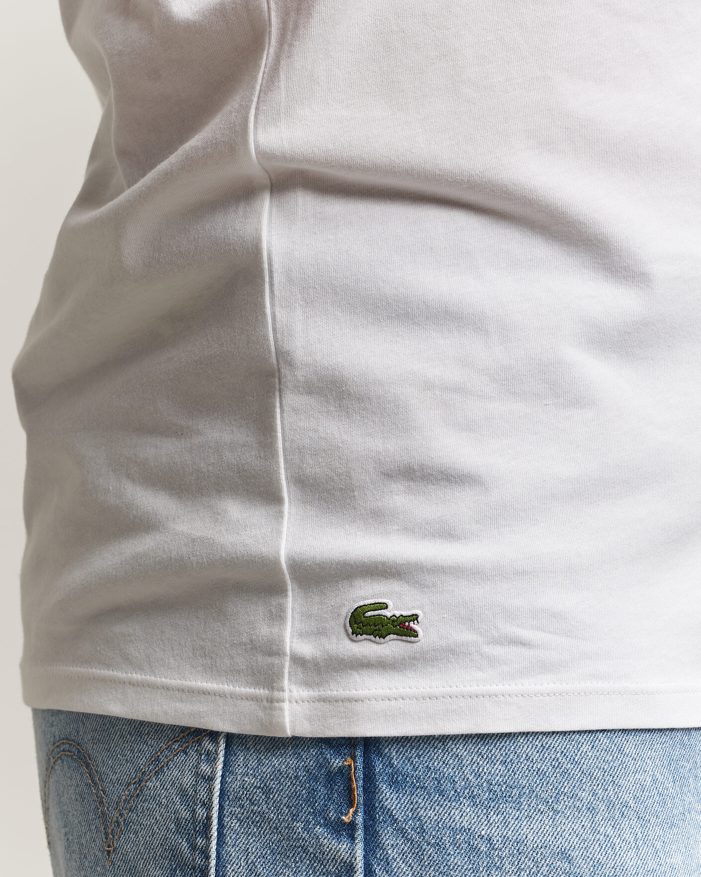 Mies | T-paidat | Lacoste | 3-Pack Crew Neck T-Shirt White