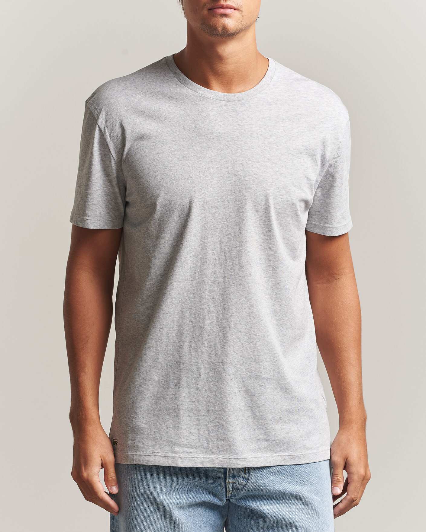 Mies | T-paidat | Lacoste | 3-Pack Crew Neck T-Shirt White/Grey/Black