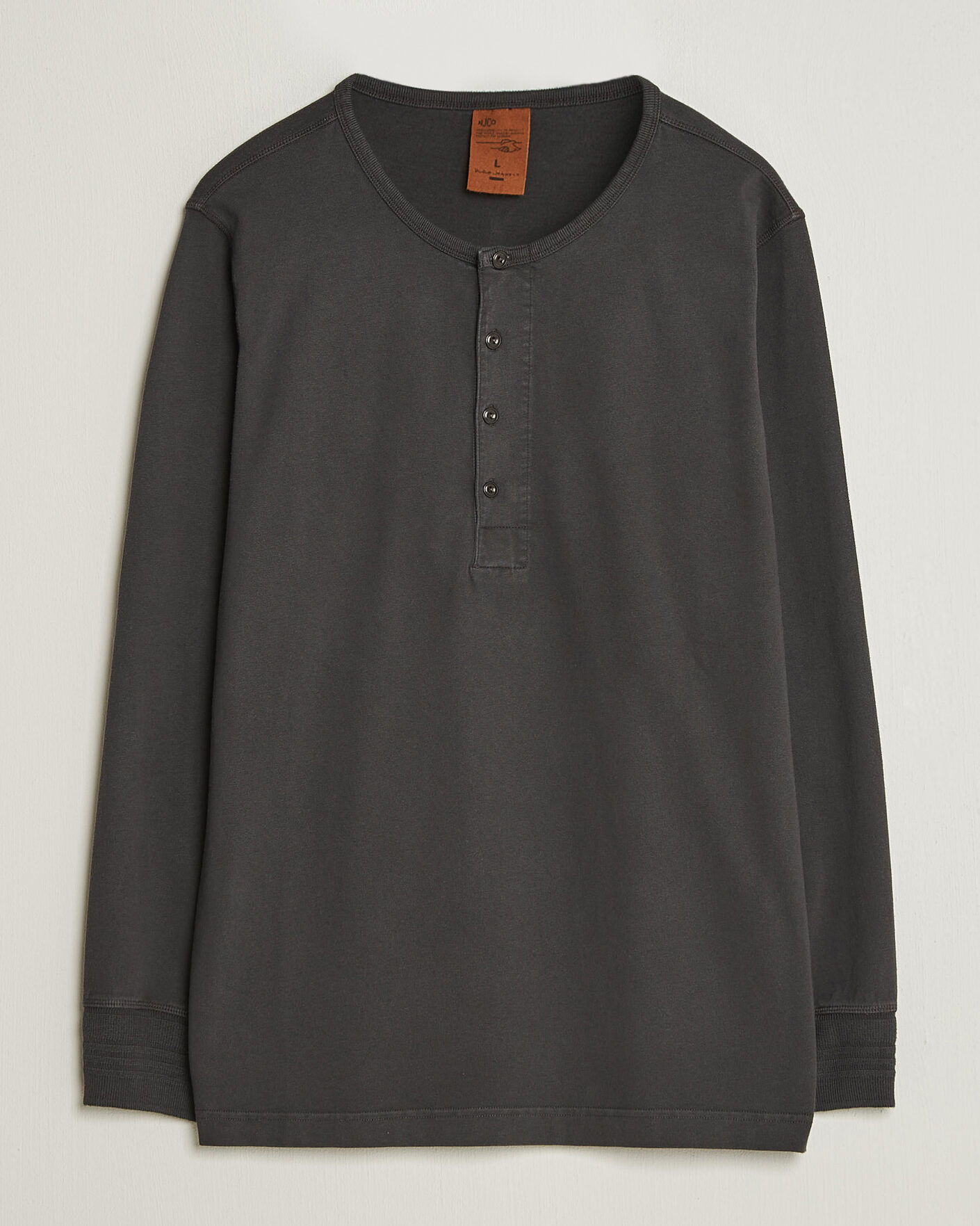 Mies | Puserot | Nudie Jeans | Long Sleeved Henley Antracite