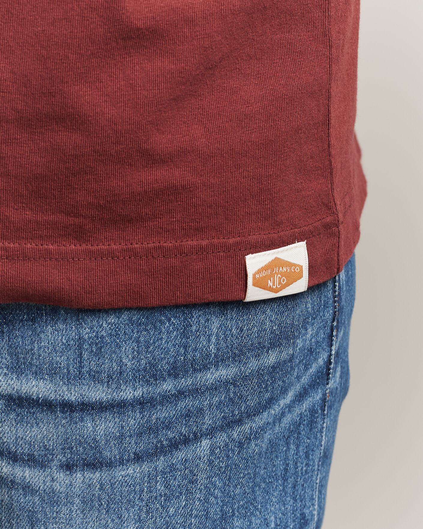 Mies | T-paidat | Nudie Jeans | Uno Everyday Crew Neck T-Shirt Burgundy