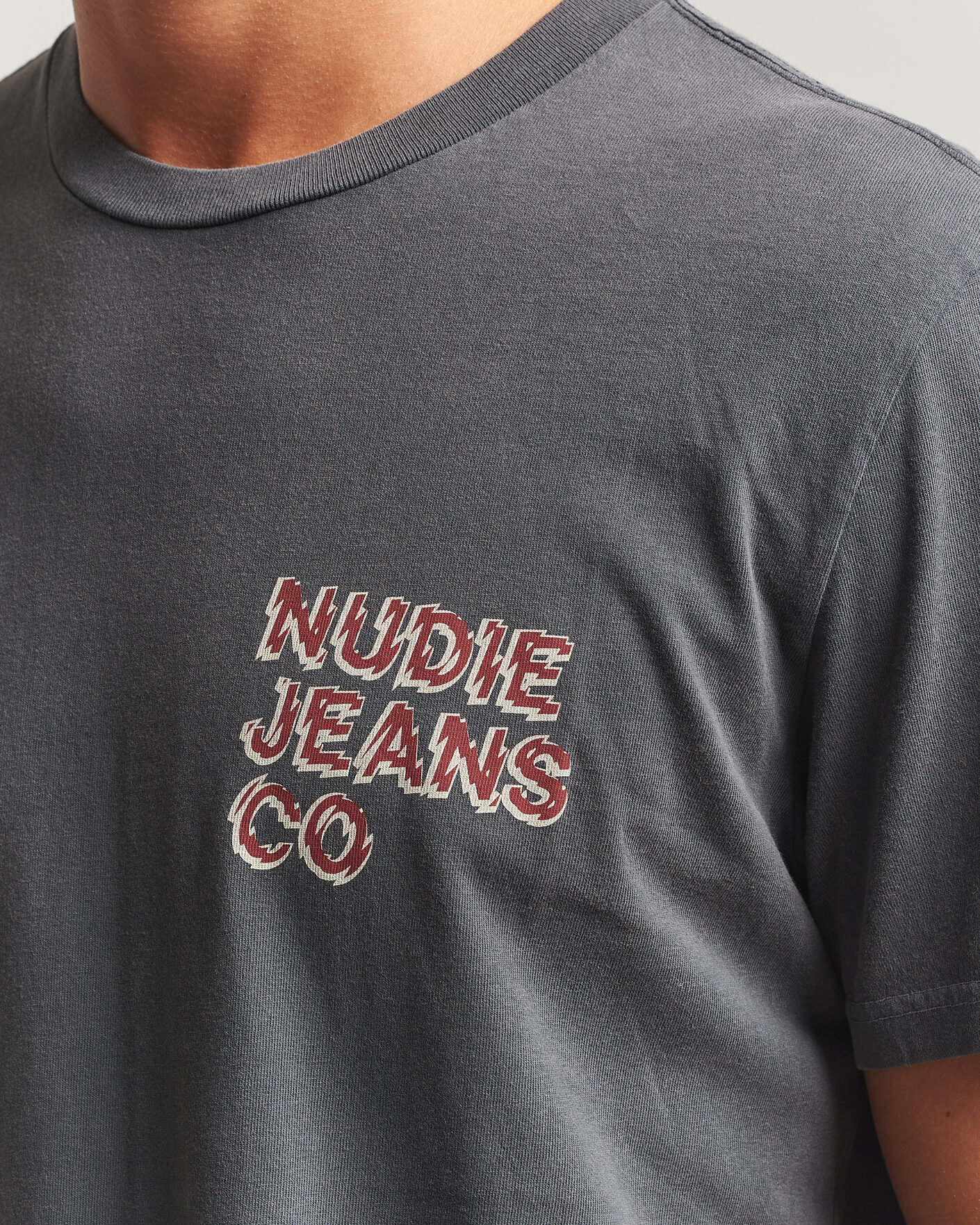 Mies | T-paidat | Nudie Jeans | Roy Life Tracks T-Shirt Antracite