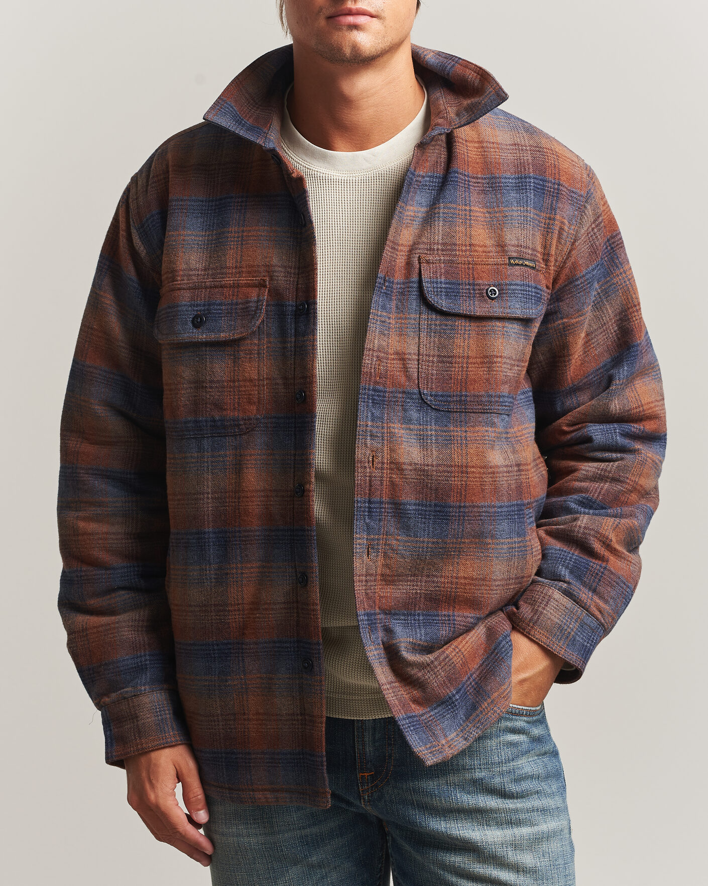 Mies | Kauluspaidat | Nudie Jeans | Glenn Padded Checked Overshirt Multi