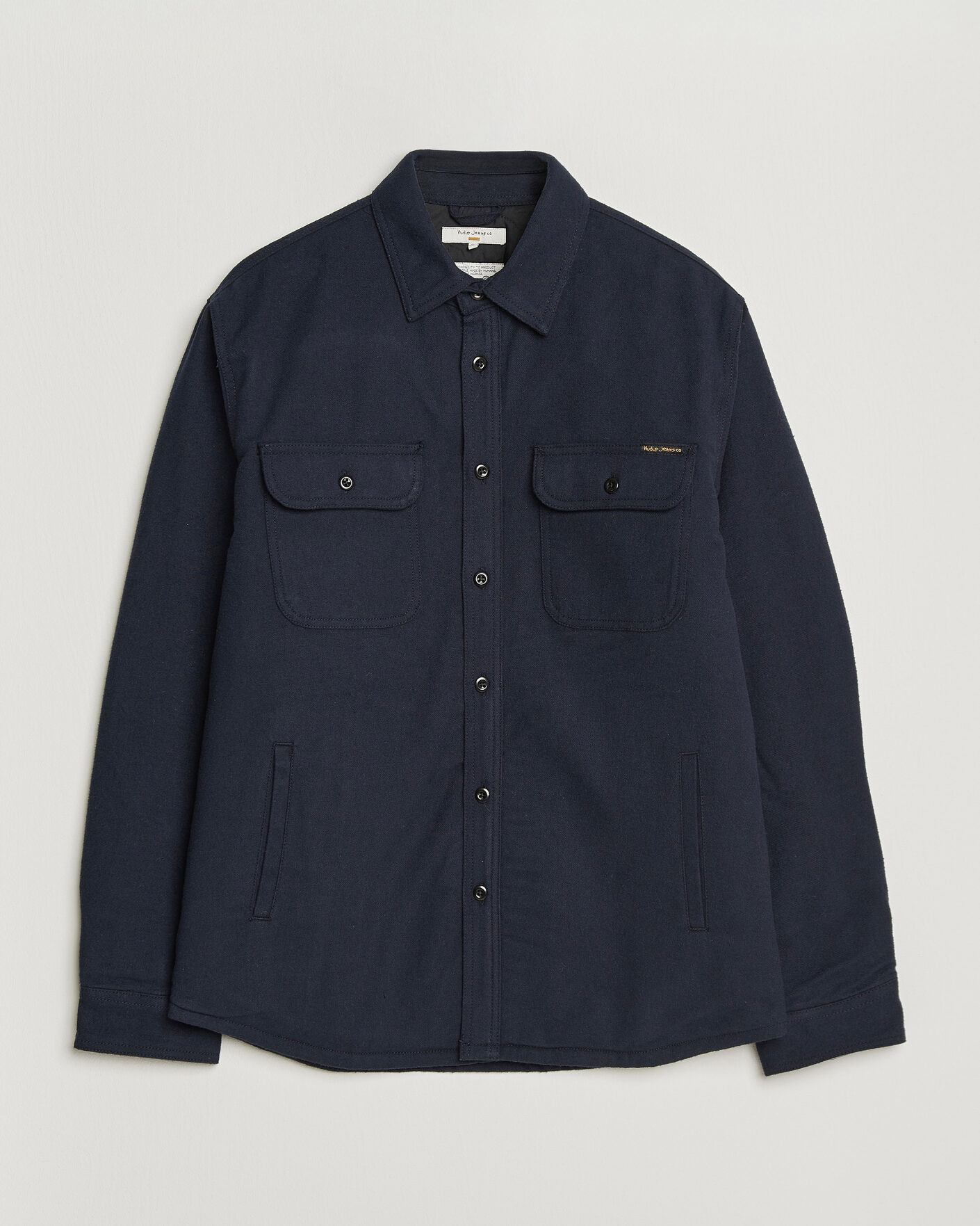 Mies | Kauluspaidat | Nudie Jeans | Glenn Padded Overshirt Blueberry
