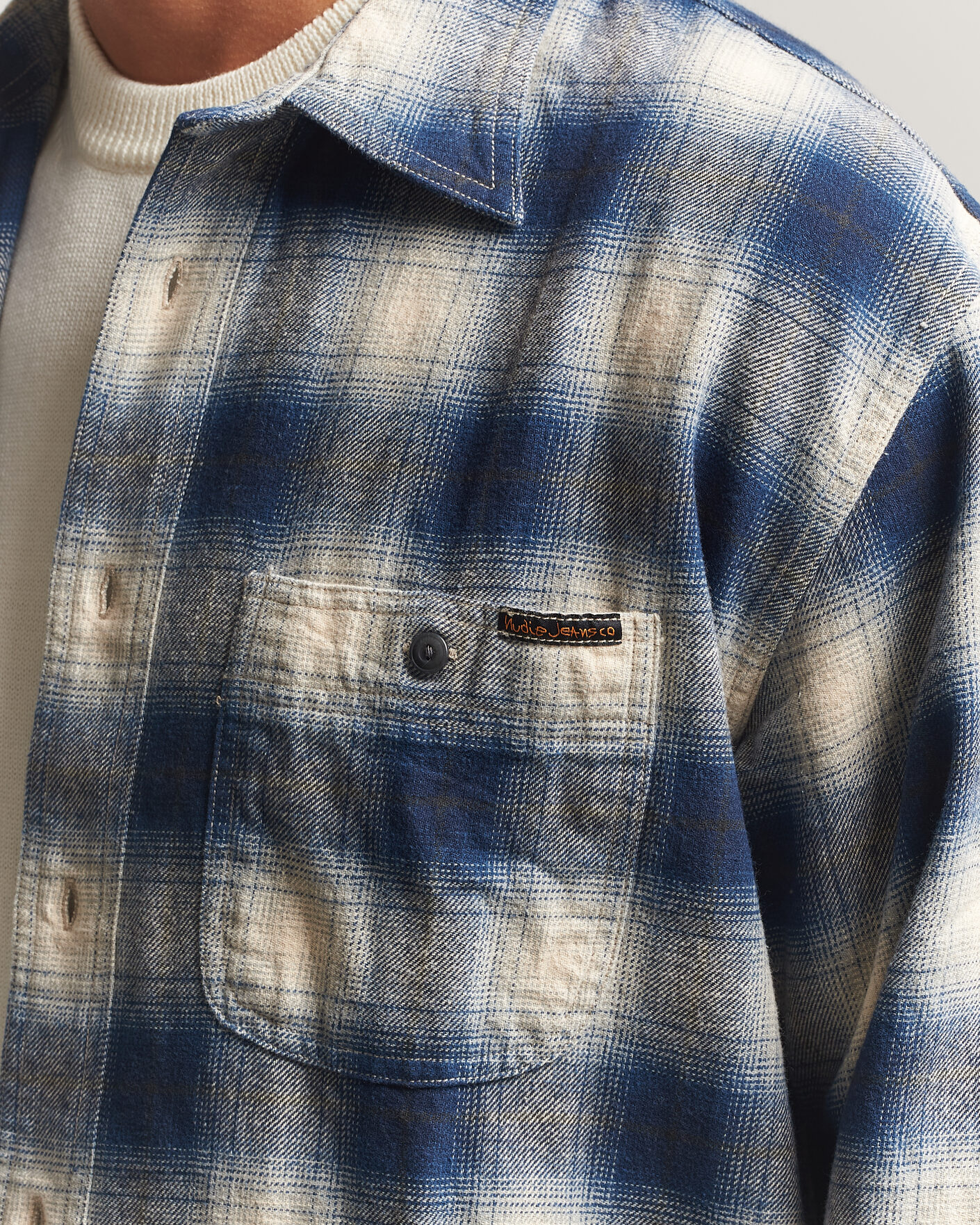 Mies | Kauluspaidat | Nudie Jeans | Julian Worker Checked Shirt Blue