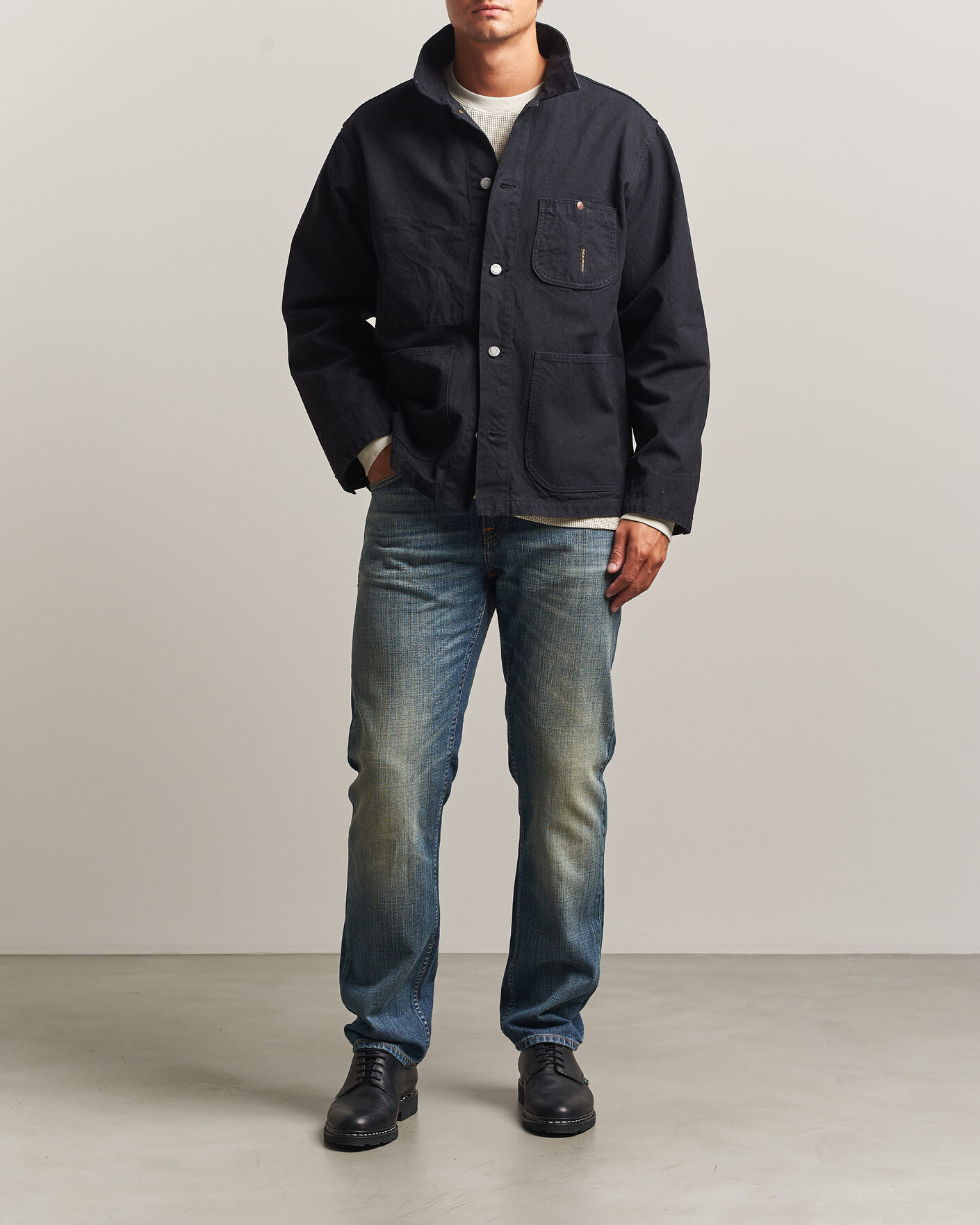 Mies | Takit | Nudie Jeans | Howie Duck Canvas Chore Jacket Black