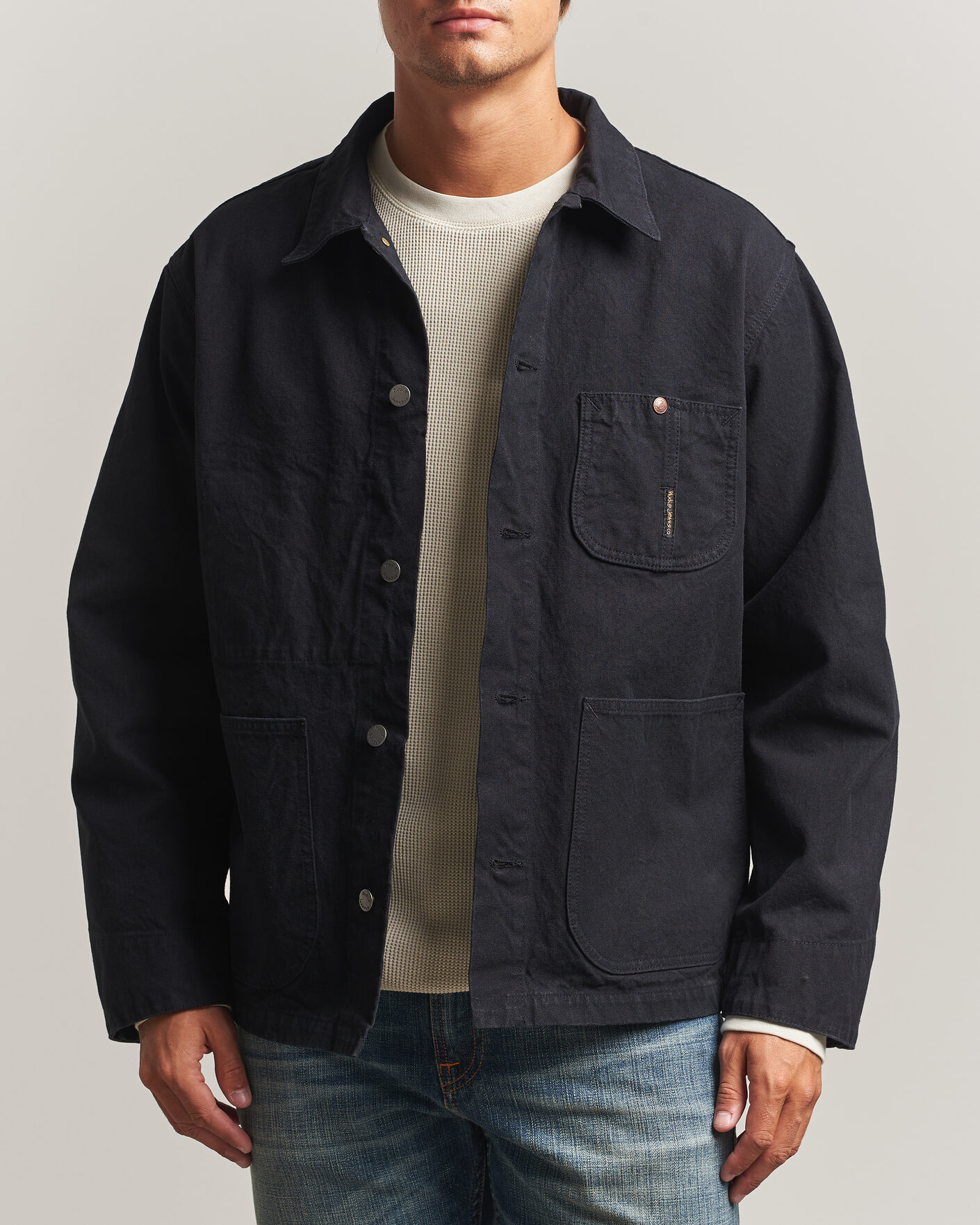 Mies | Takit | Nudie Jeans | Howie Duck Canvas Chore Jacket Black