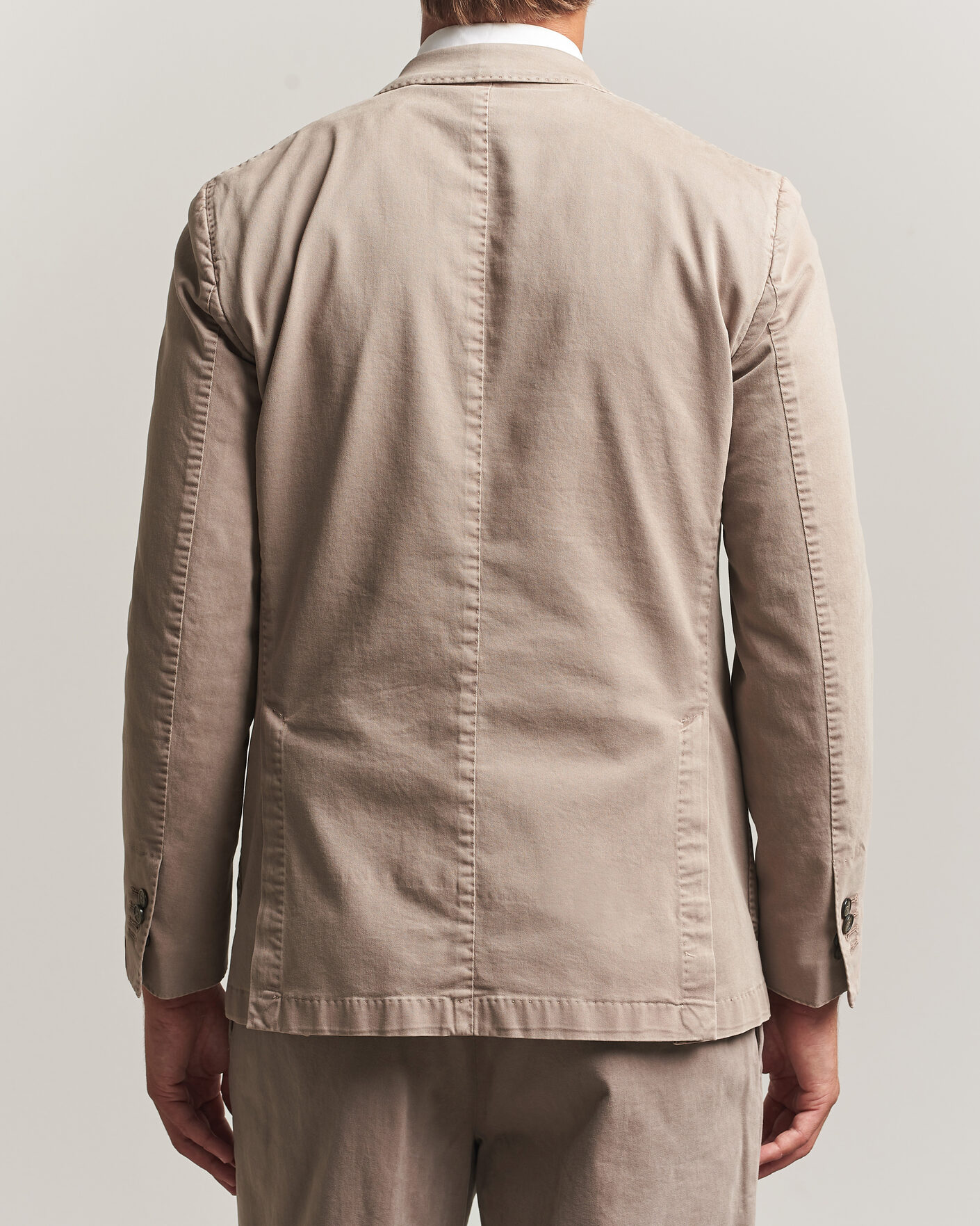 Mies | Pikkutakit | Santaniello | Washed Cotton Patch Pocket Blazer Taupe