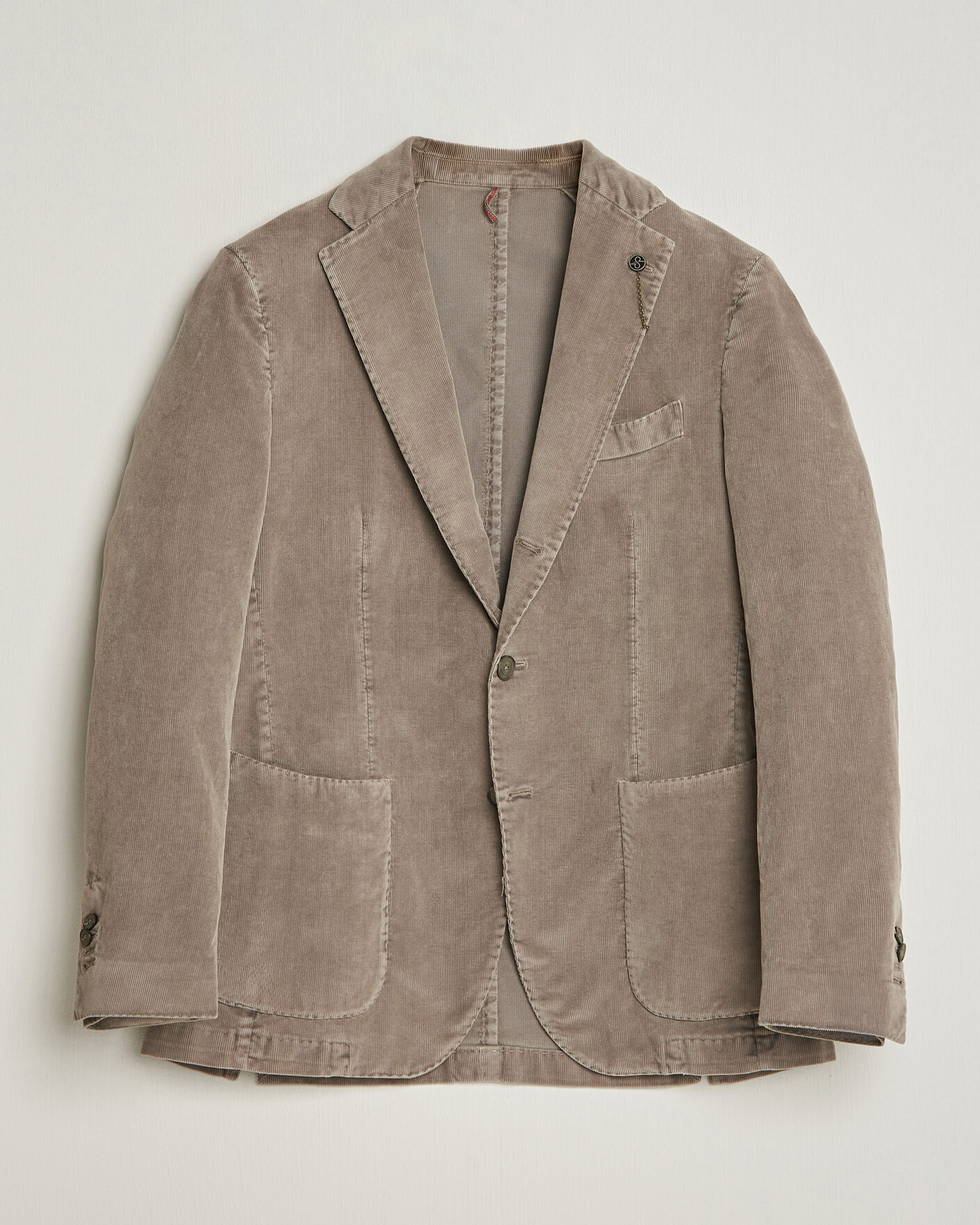 Mies | Pikkutakit | Santaniello | Corduroy Patch Pocket Blazer Taupe