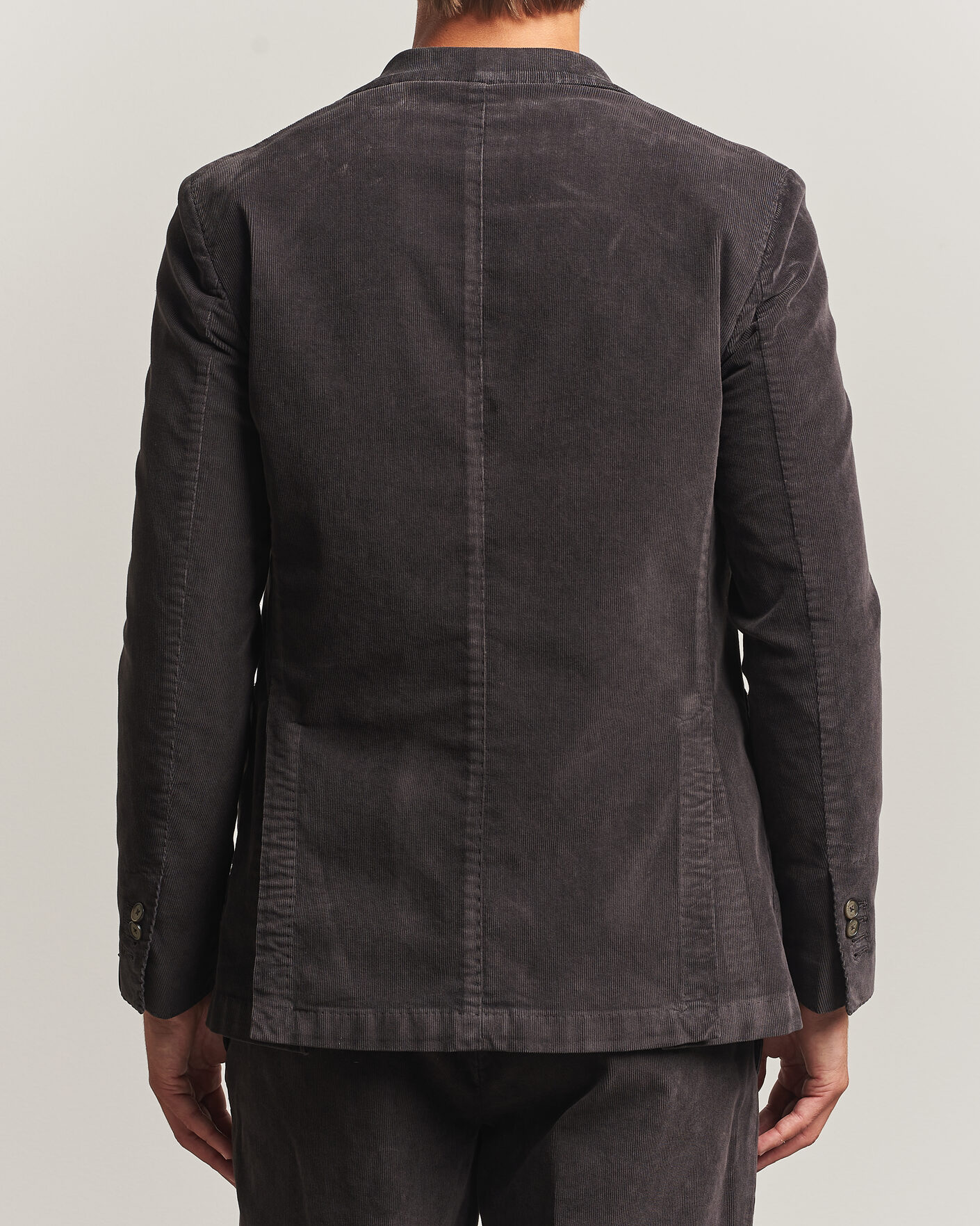 Mies | Pikkutakit | Santaniello | Corduroy Patch Pocket Blazer Dark Grey