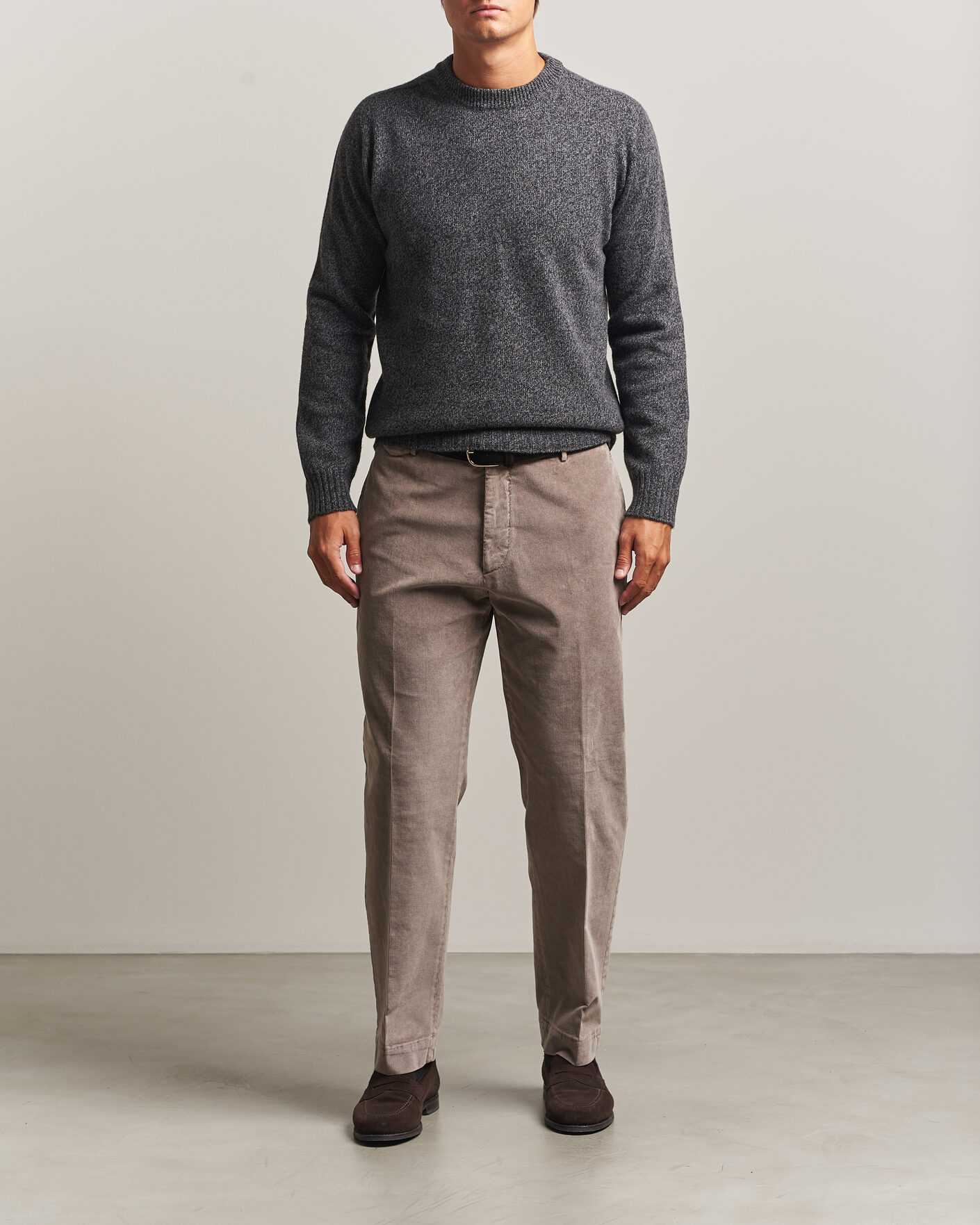 Mies | Housut | Santaniello | Corduroy Trousers Taupe