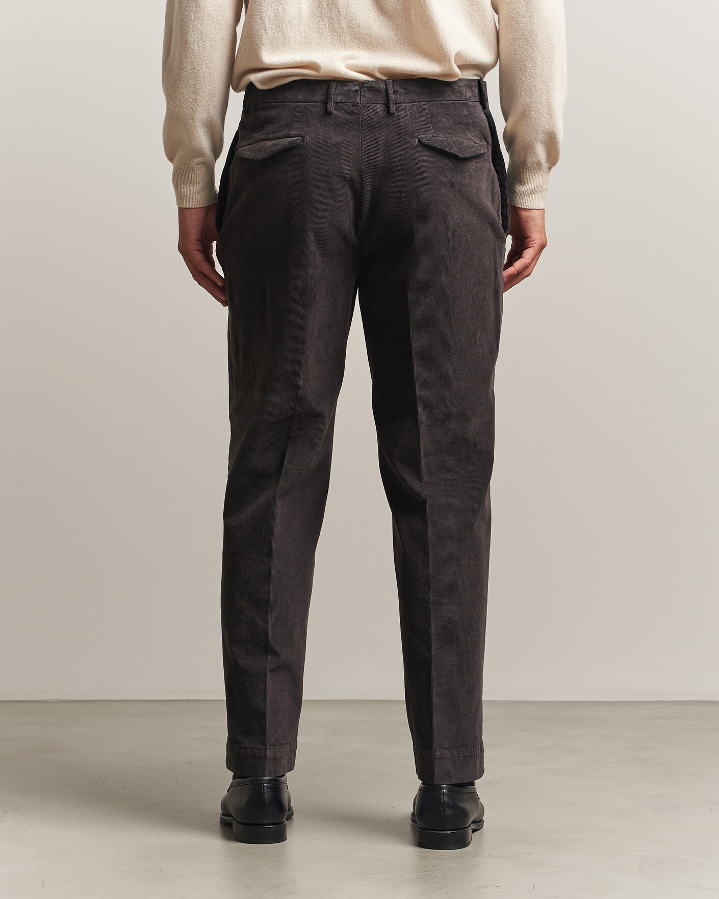 Mies | Housut | Santaniello | Corduroy Trousers Dark Grey