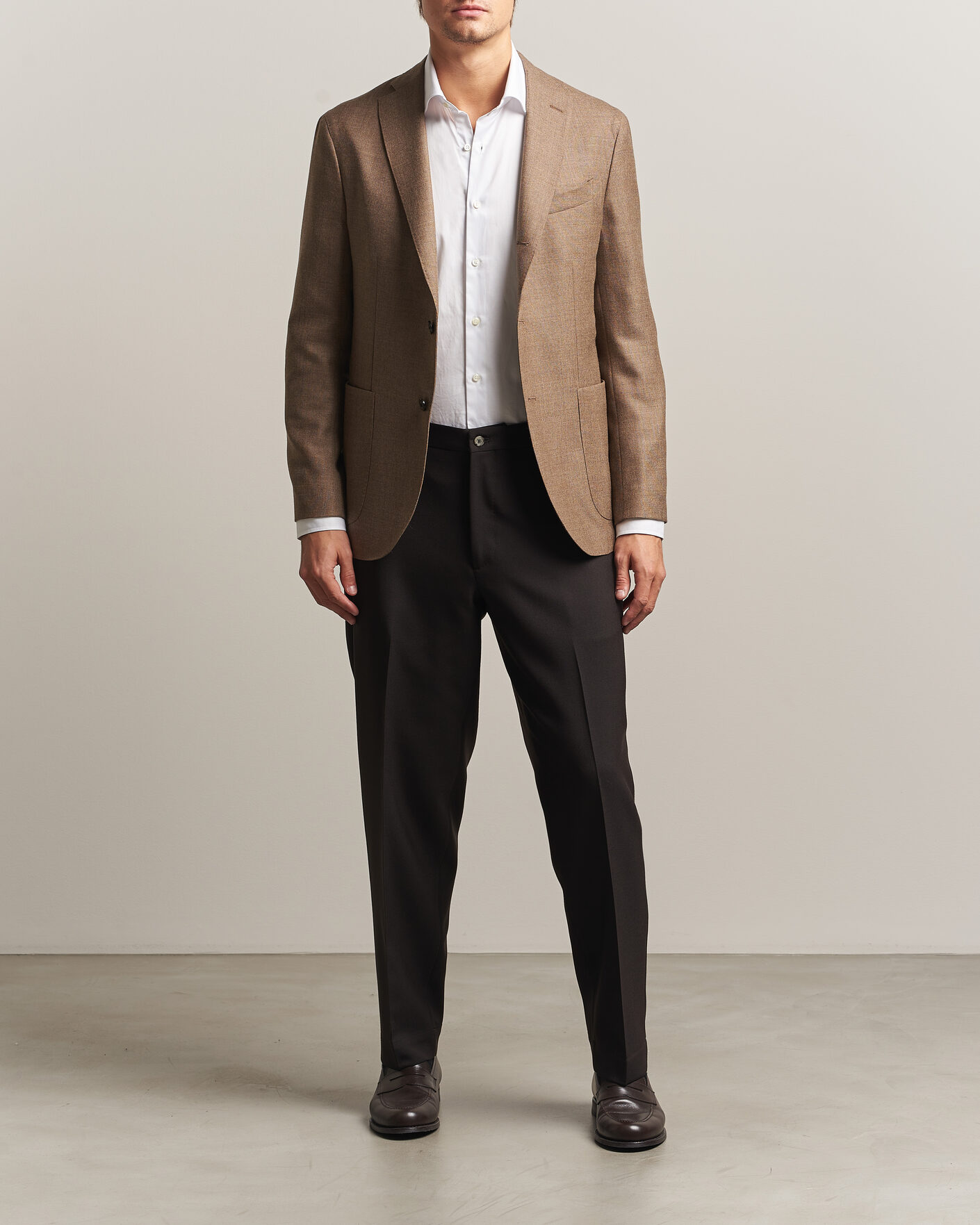 Mies | Housut | Santaniello | Wool Trousers Brown