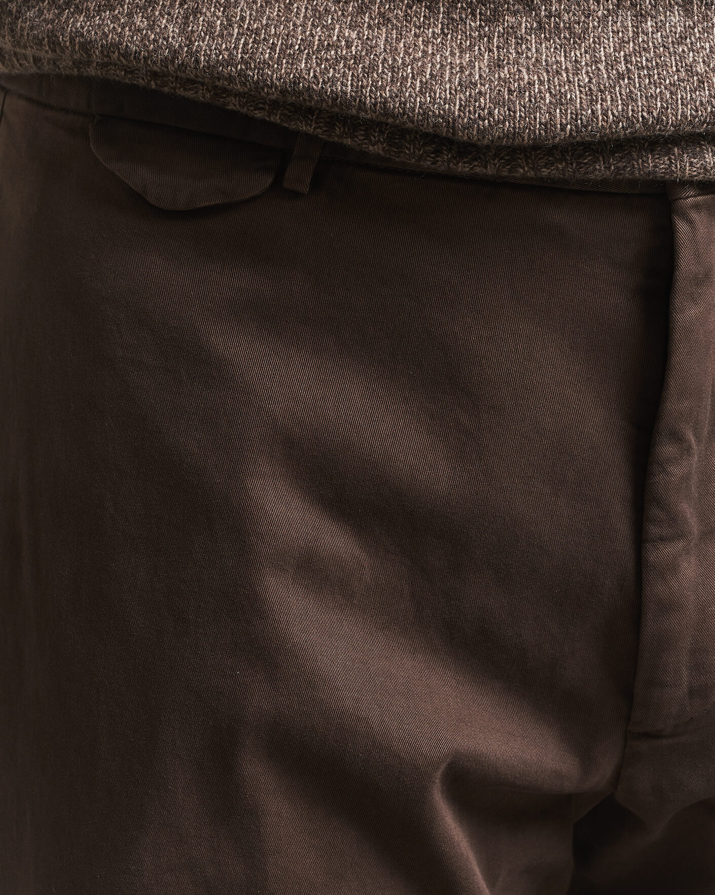 Mies | Housut | Santaniello | Washed Cotton Trousers Brown