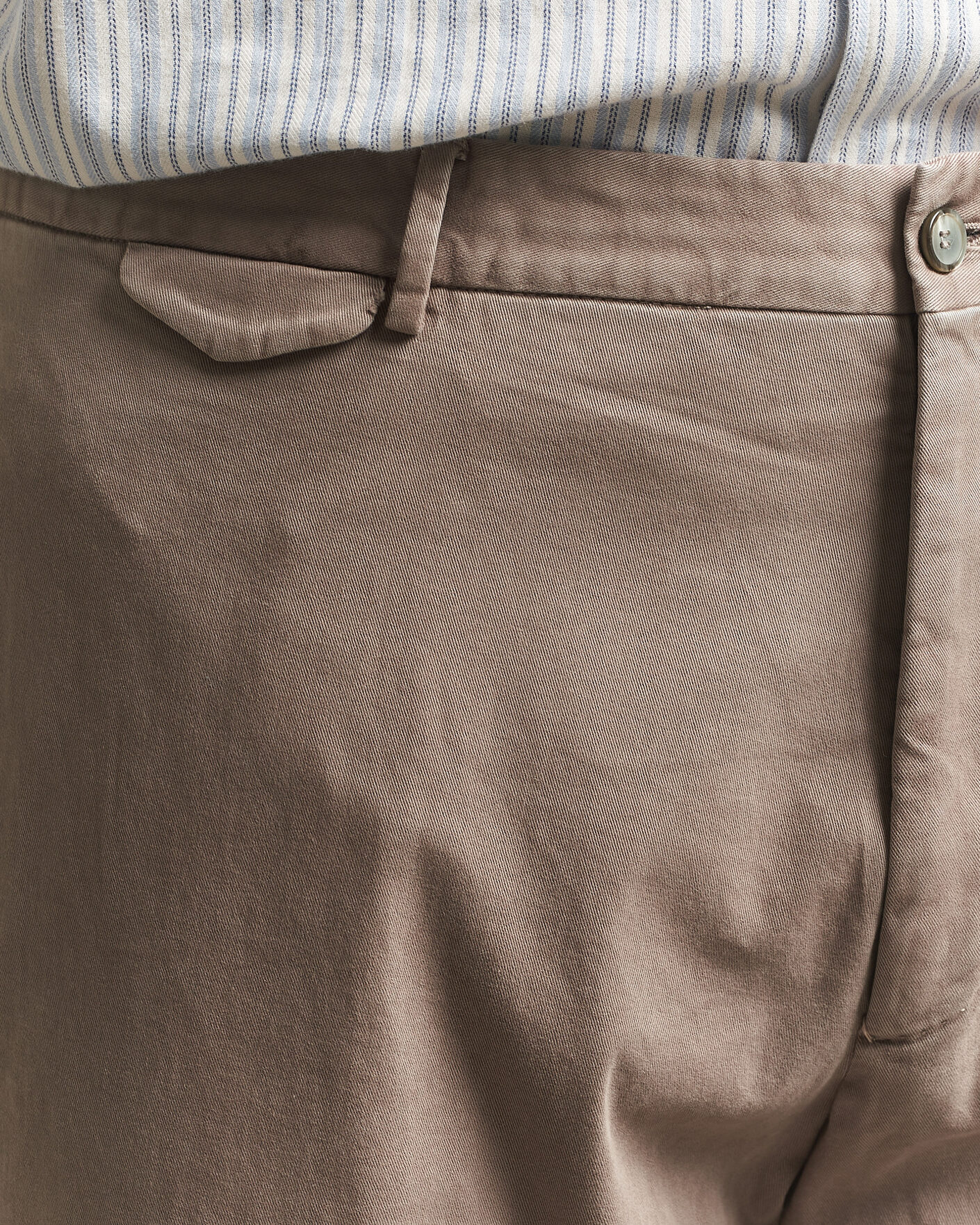 Mies | Housut | Santaniello | Washed Cotton Trousers Taupe