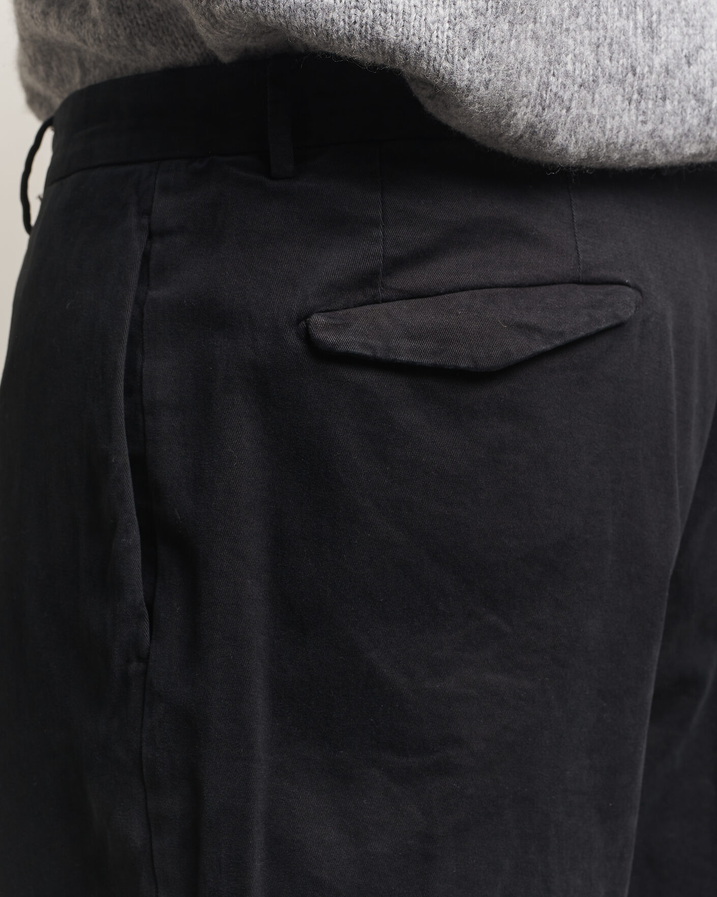 Mies | Housut | Santaniello | Washed Cotton Trousers Black