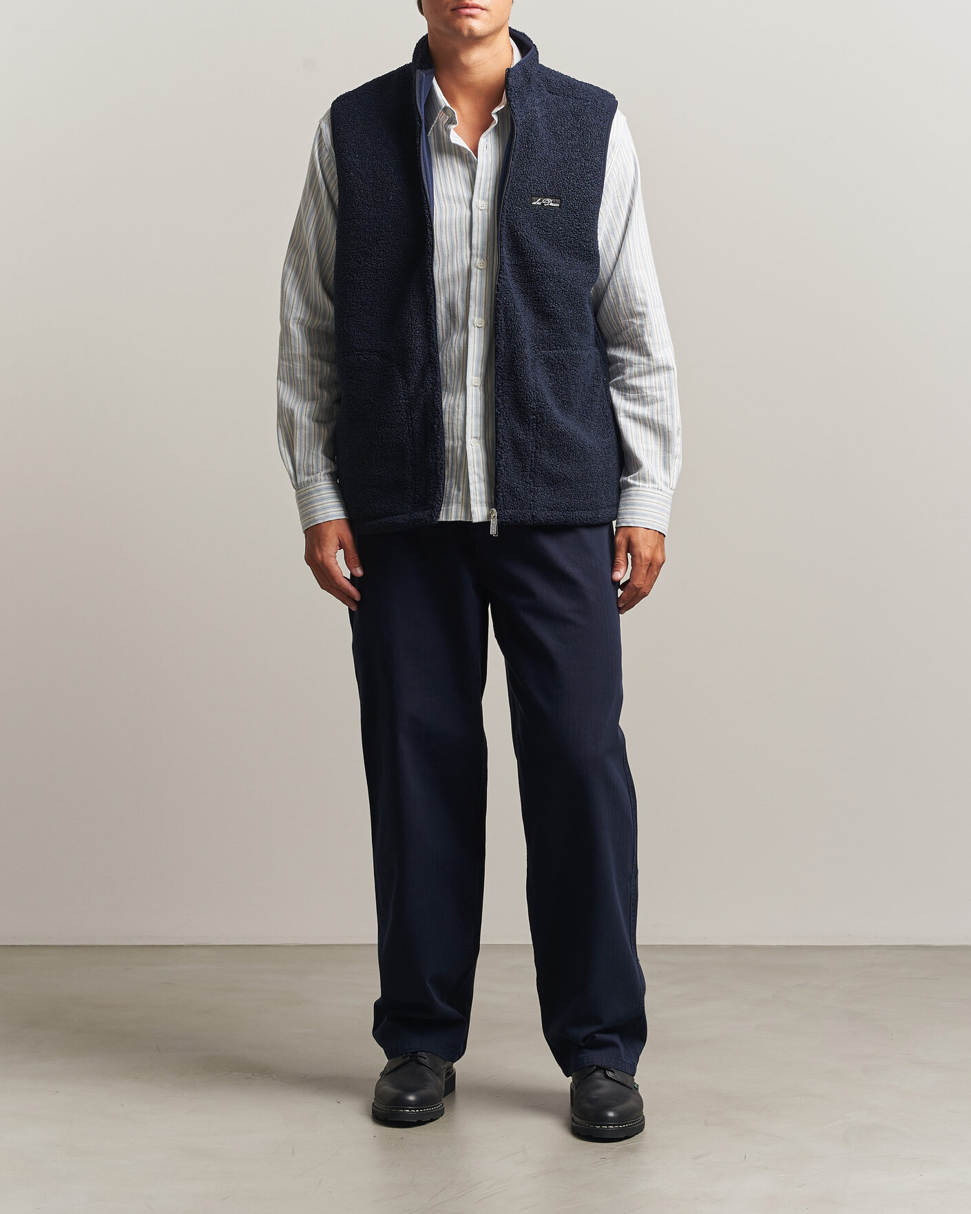 Mies | Ulkoliivit | LES DEUX | Patch Teddy Vest Dark Navy