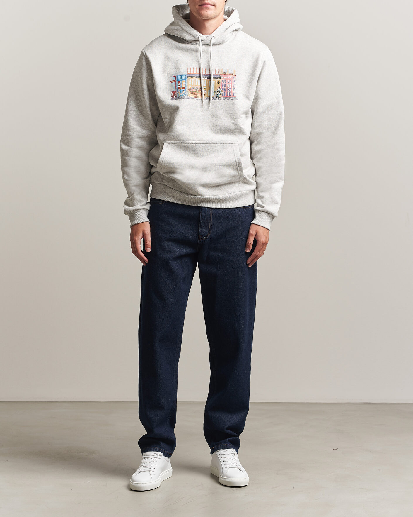 Mies | Puserot | LES DEUX | Market Hoodie Snow Melange
