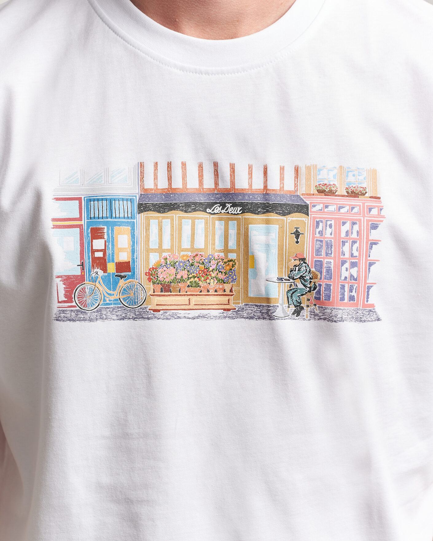 Mies | T-paidat | LES DEUX | Market T-Shirt White