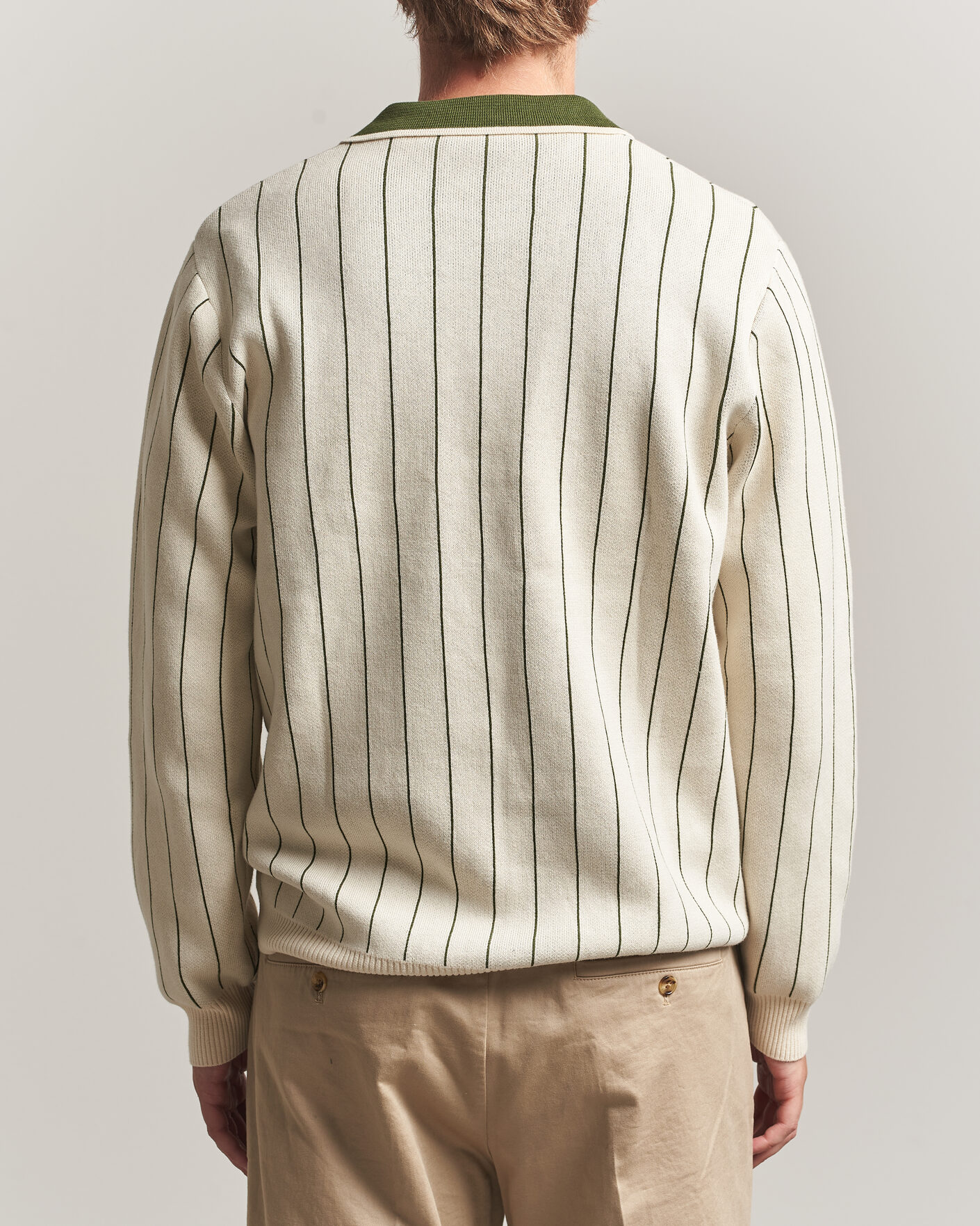Mies | Puserot | LES DEUX | Signature Knitted Long Sleeve Polo Ivory