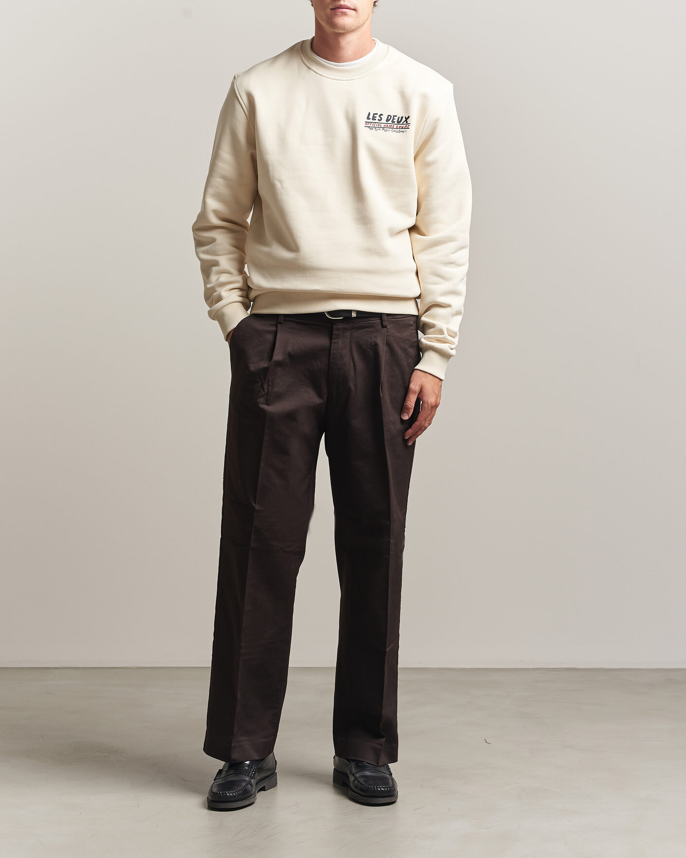 Mies | Puserot | LES DEUX | Record Sweatshirt Ivory