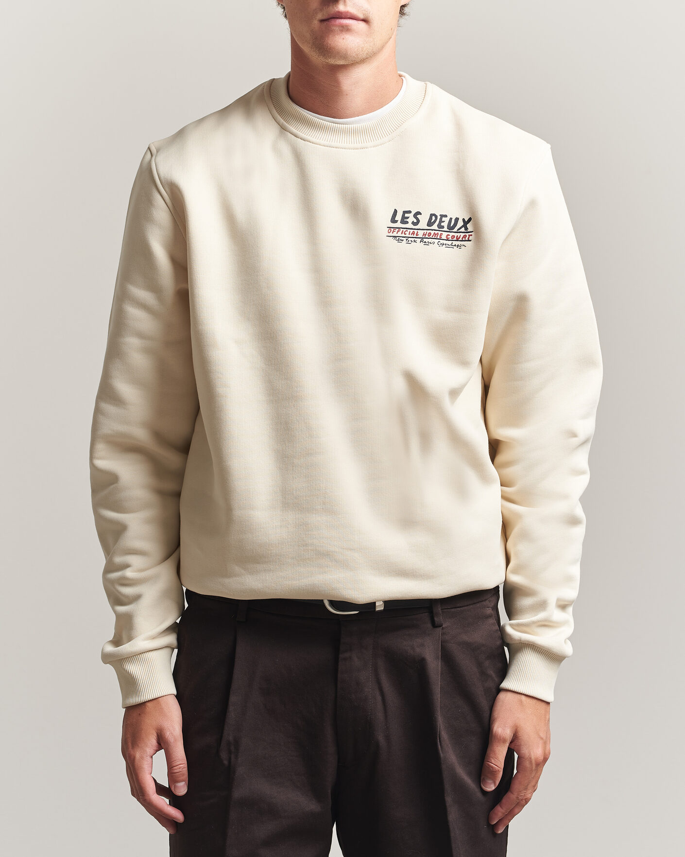 Mies | Puserot | LES DEUX | Record Sweatshirt Ivory