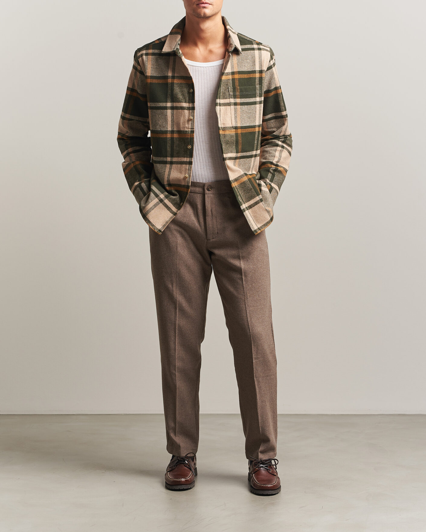 Mies | Housut | LES DEUX | Wool Reg Suit Pants Caribou