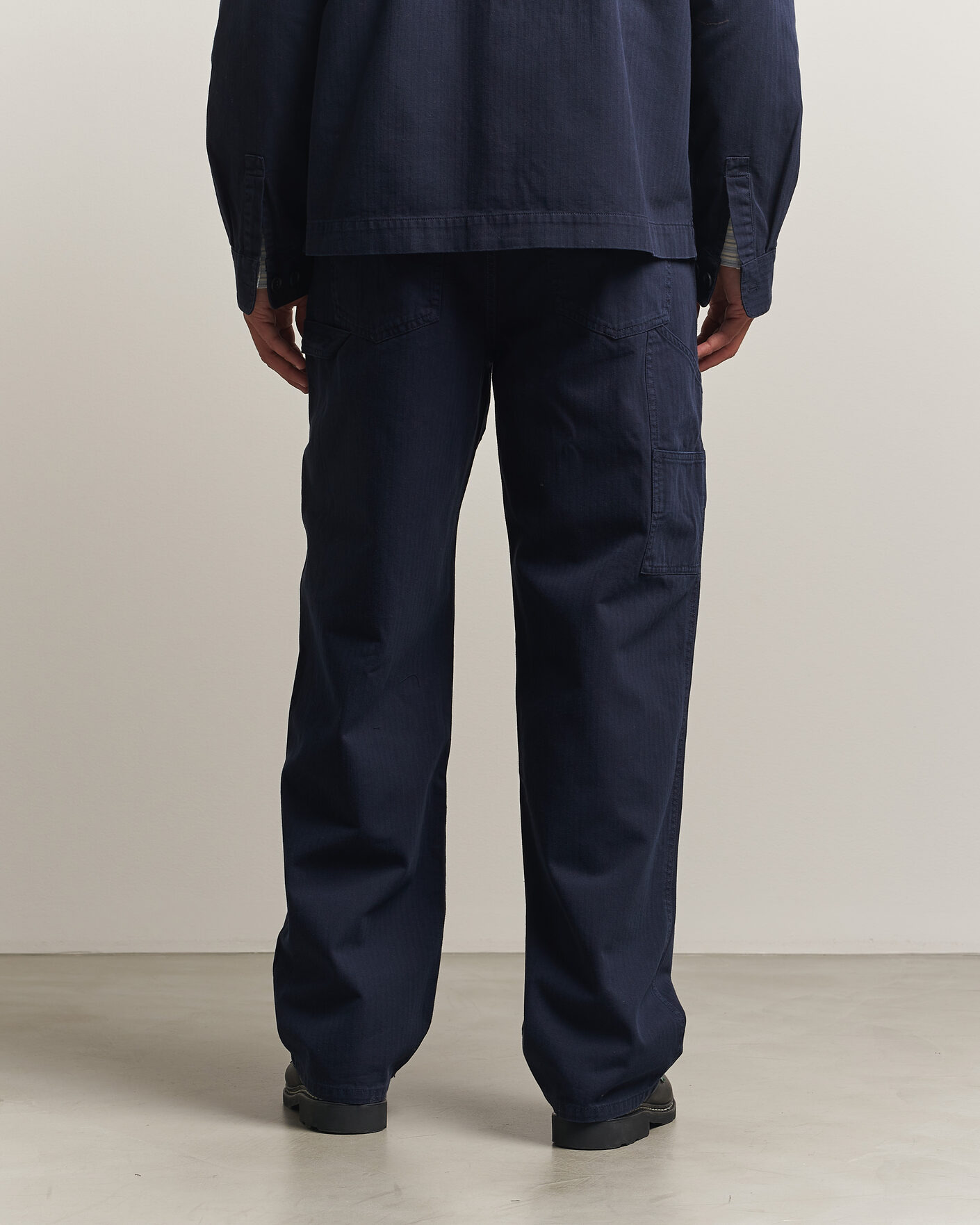 Mies | Housut | LES DEUX | Roi Carpenter Herringbone Pants Dark Navy
