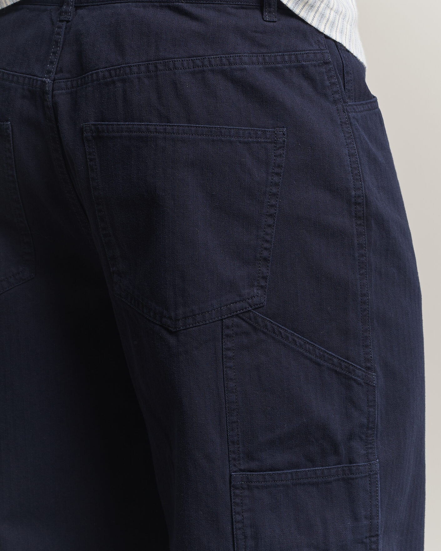 Mies | Housut | LES DEUX | Roi Carpenter Herringbone Pants Dark Navy