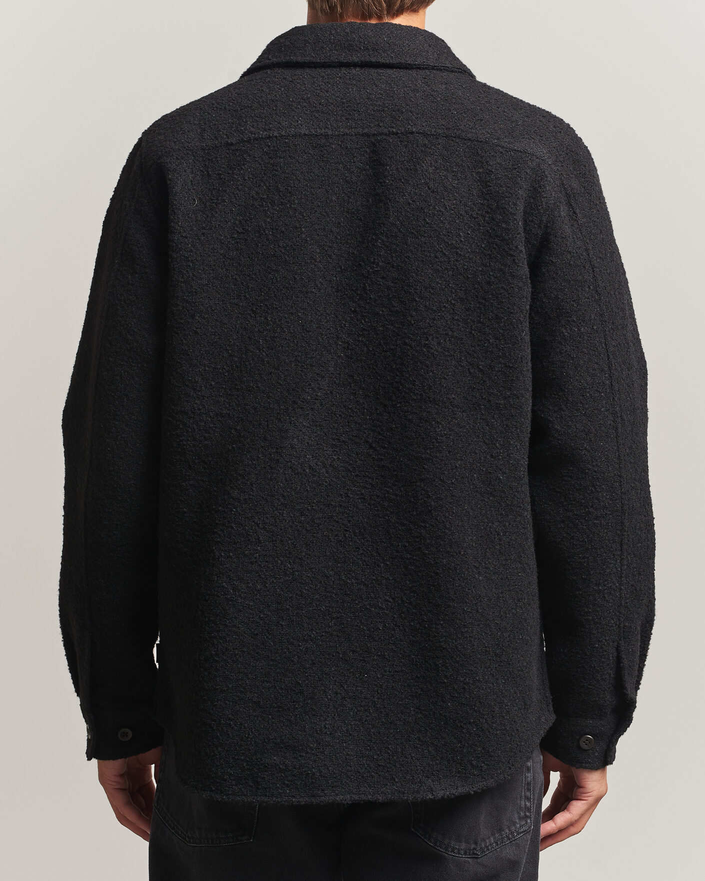 Mies | Kauluspaidat | LES DEUX | Boucle Overshirt Black