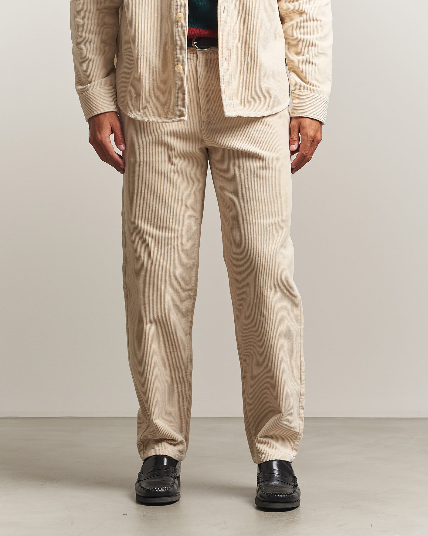 Mies | Housut | LES DEUX | Corduroy Tapered Pants Ivory