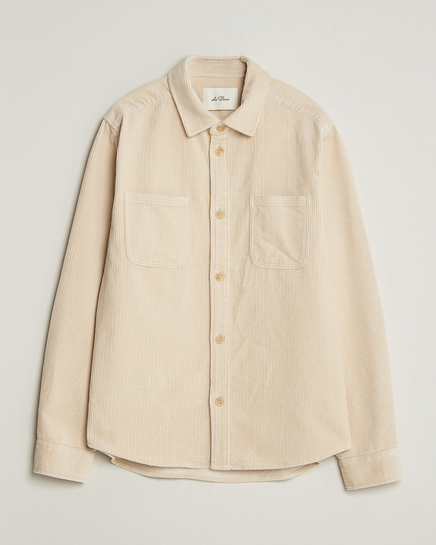 Mies | Kauluspaidat | LES DEUX | Corduroy Overshirt Ivory