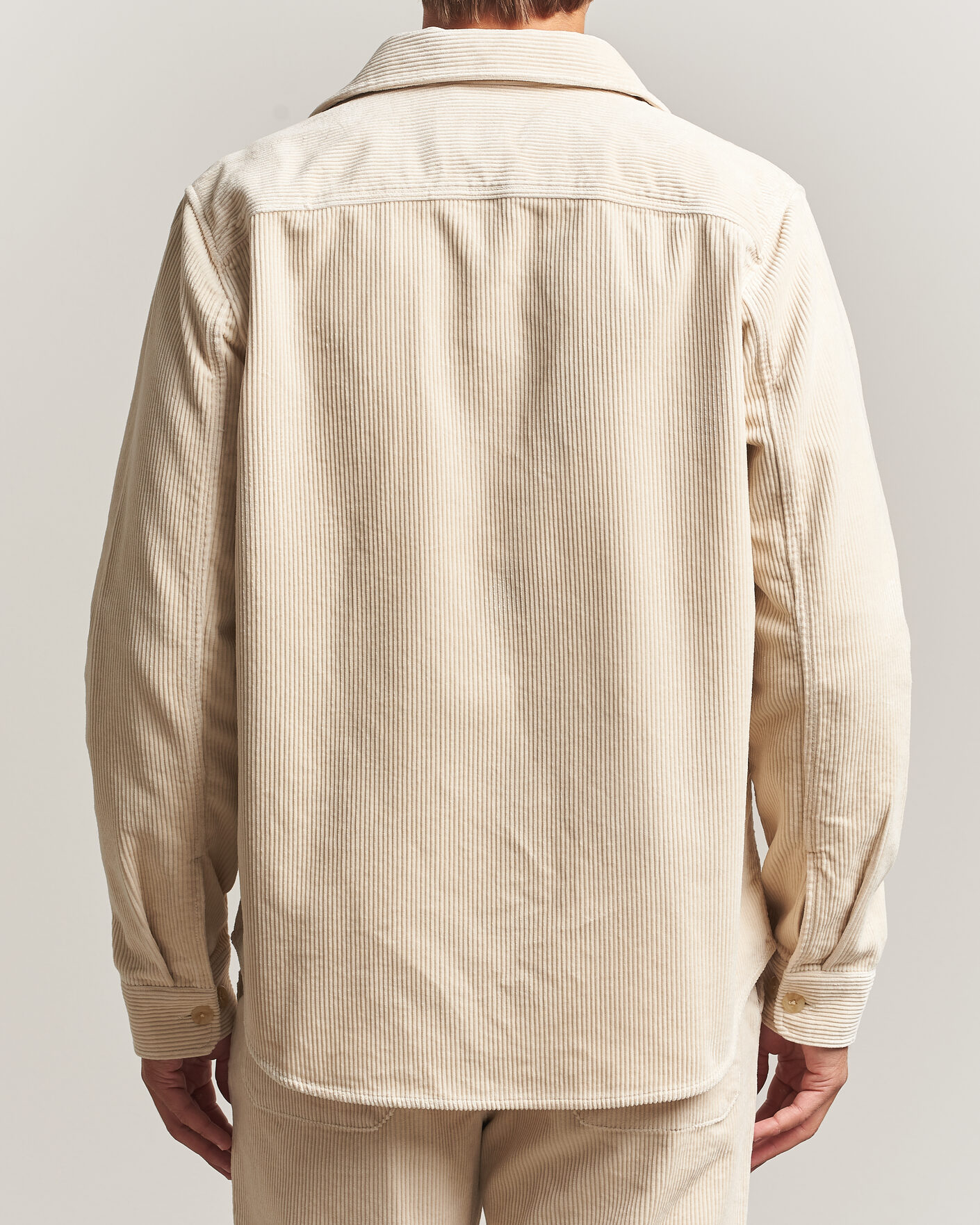 Mies | Kauluspaidat | LES DEUX | Corduroy Overshirt Ivory