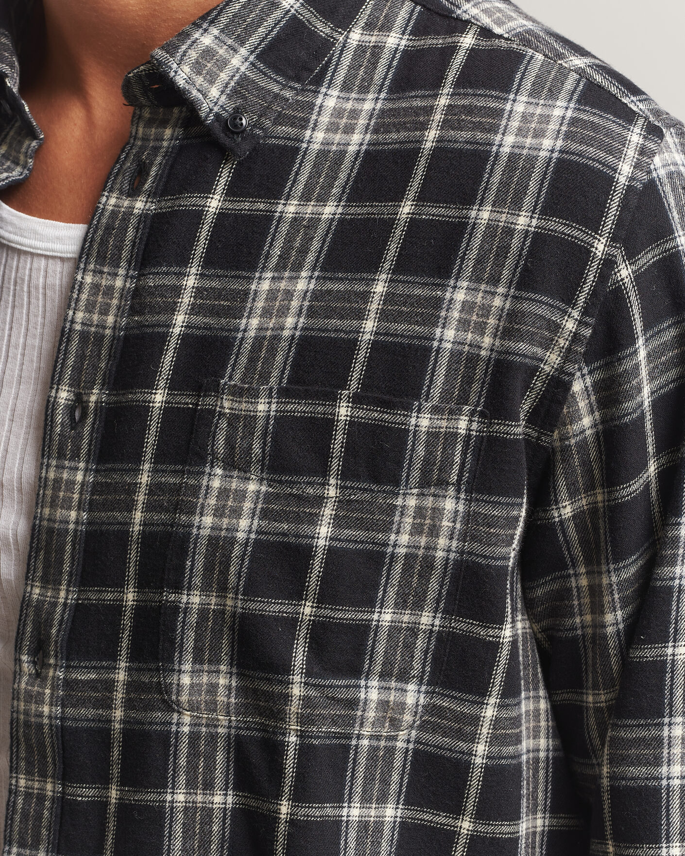 Mies | Kauluspaidat | LES DEUX | Vintage Check Shirt Black