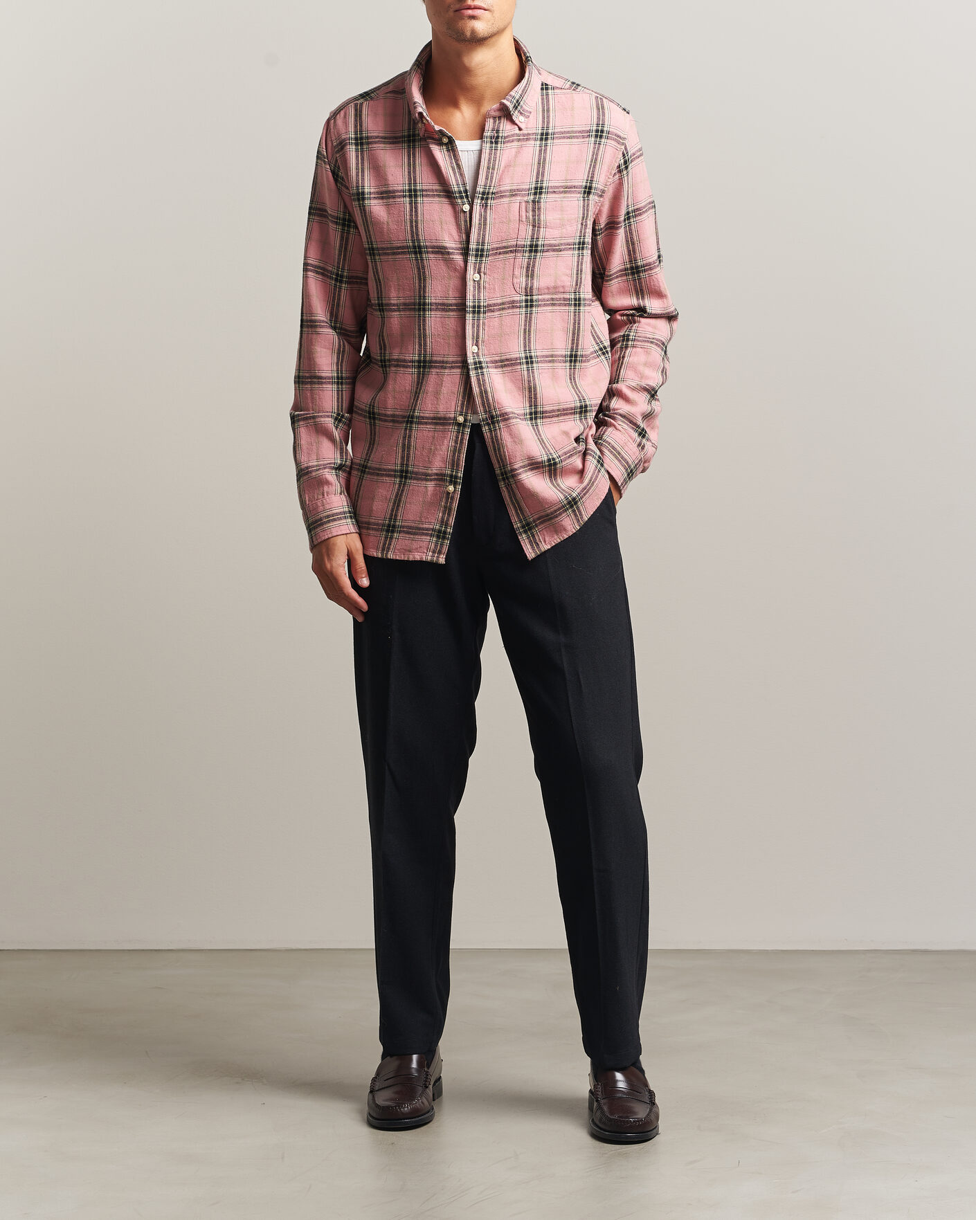 Mies | Kauluspaidat | LES DEUX | Vintage Check Shirt India Ink