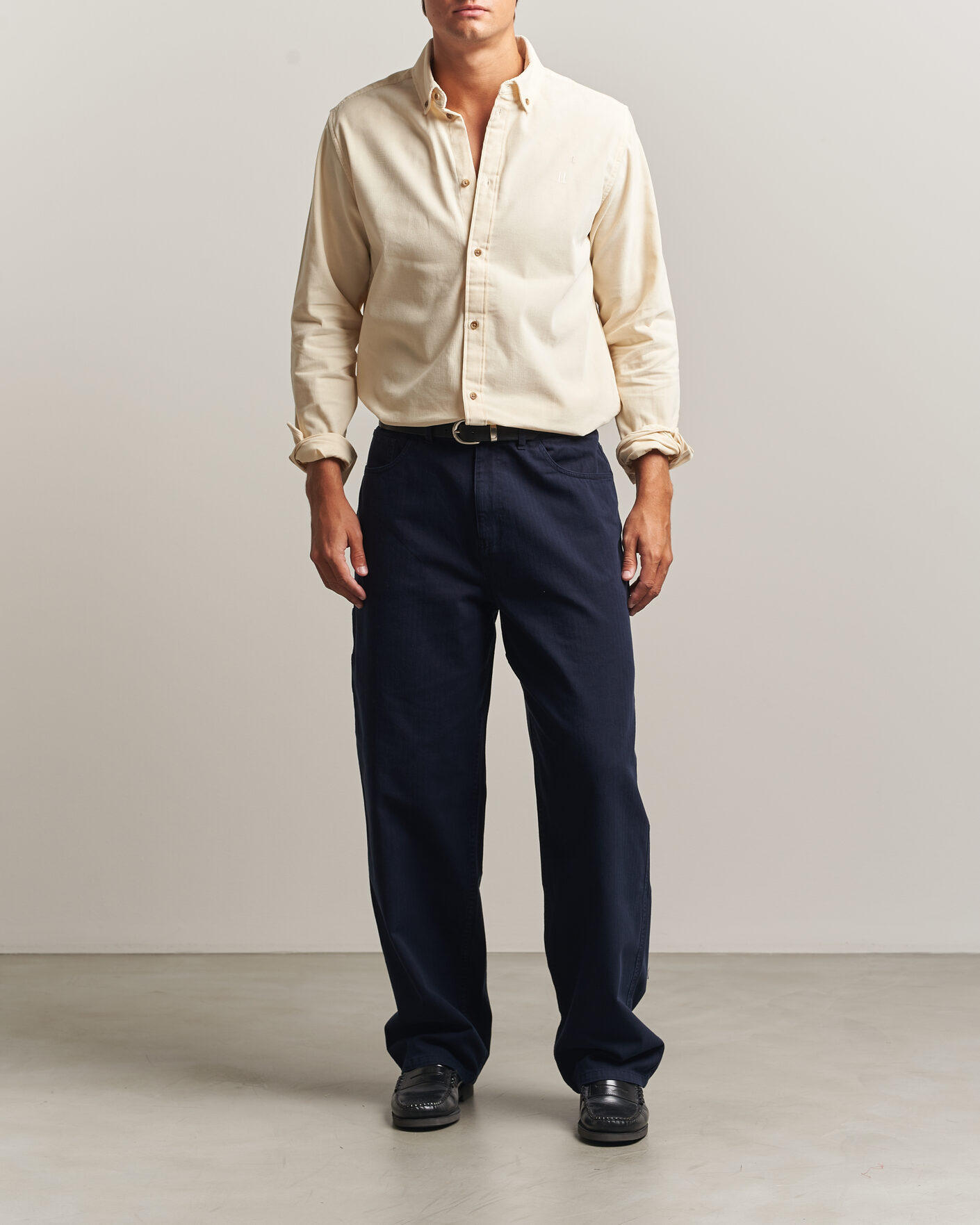 Mies | Kauluspaidat | LES DEUX | Pinwale Corduroy Shirt Ivory