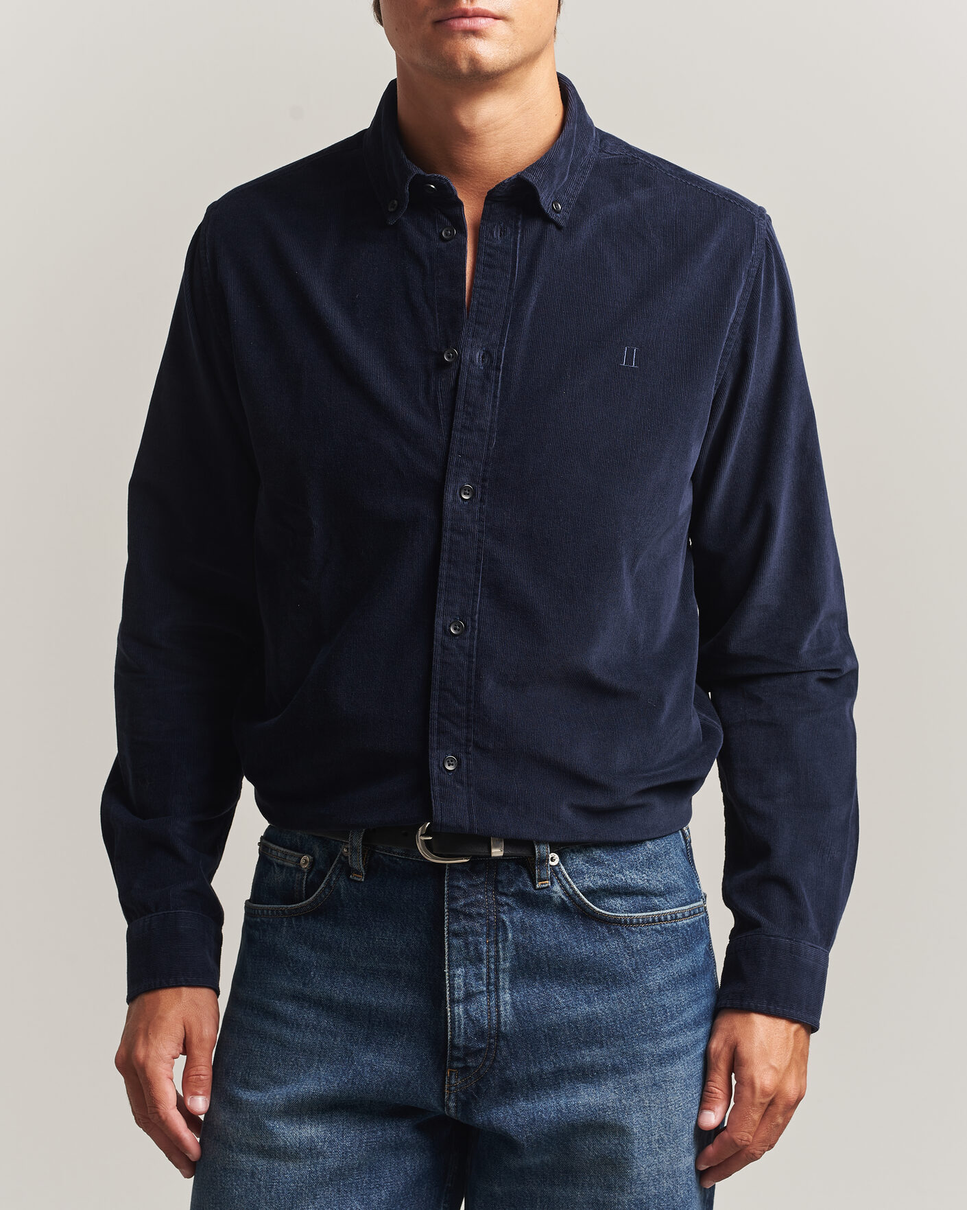 Mies | Kauluspaidat | LES DEUX | Pinwale Corduroy Shirt Dark Navy