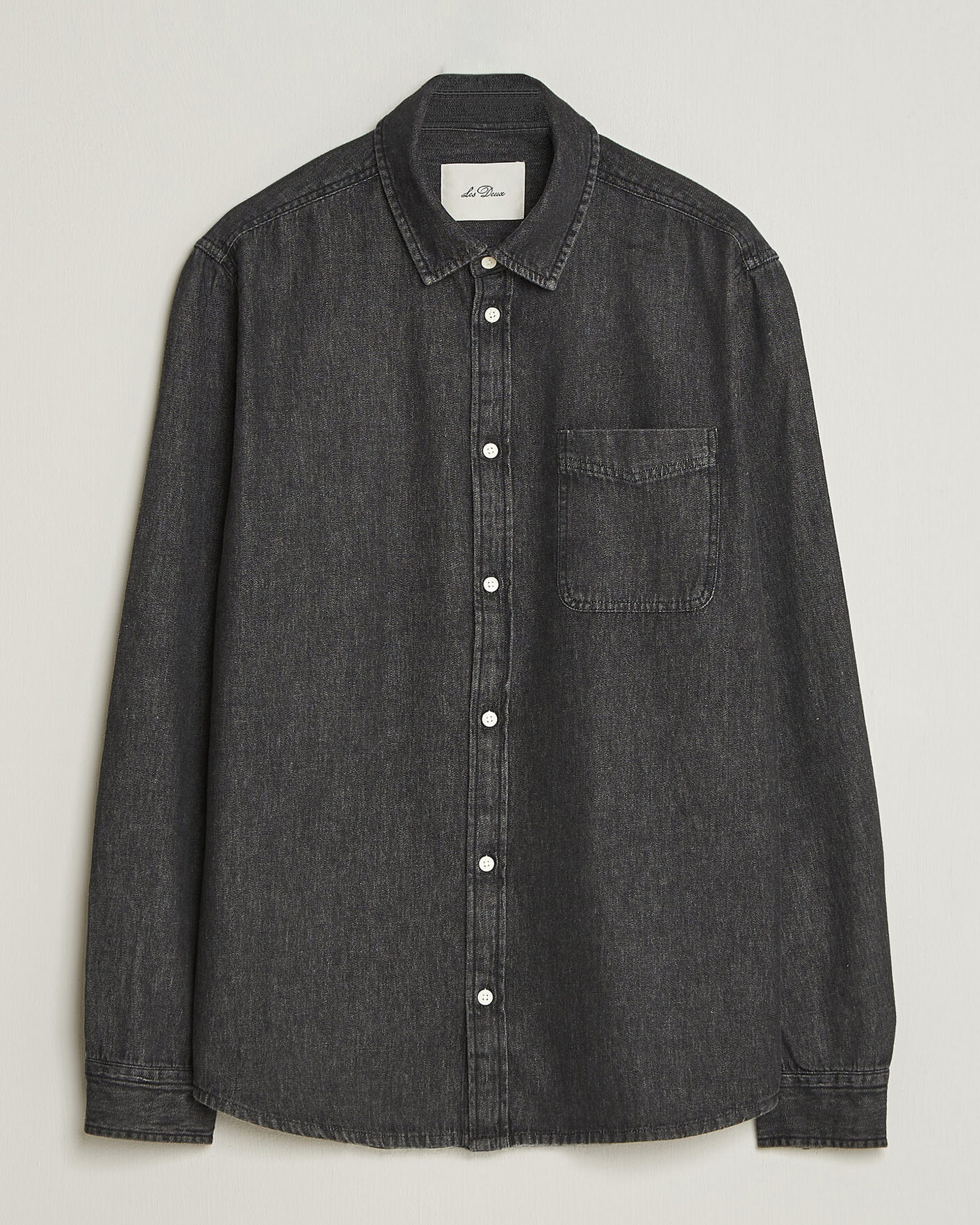 Mies | Kauluspaidat | LES DEUX | Denim Shirt Black Wash