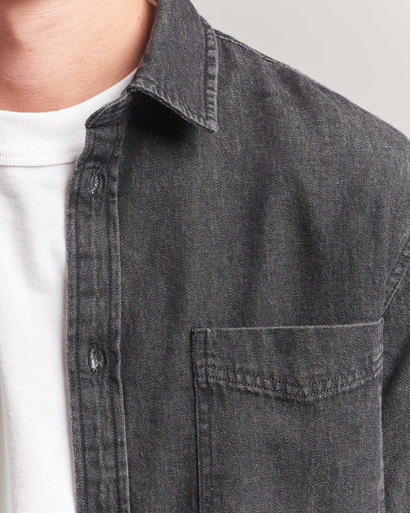 Mies | Kauluspaidat | LES DEUX | Denim Shirt Black Wash
