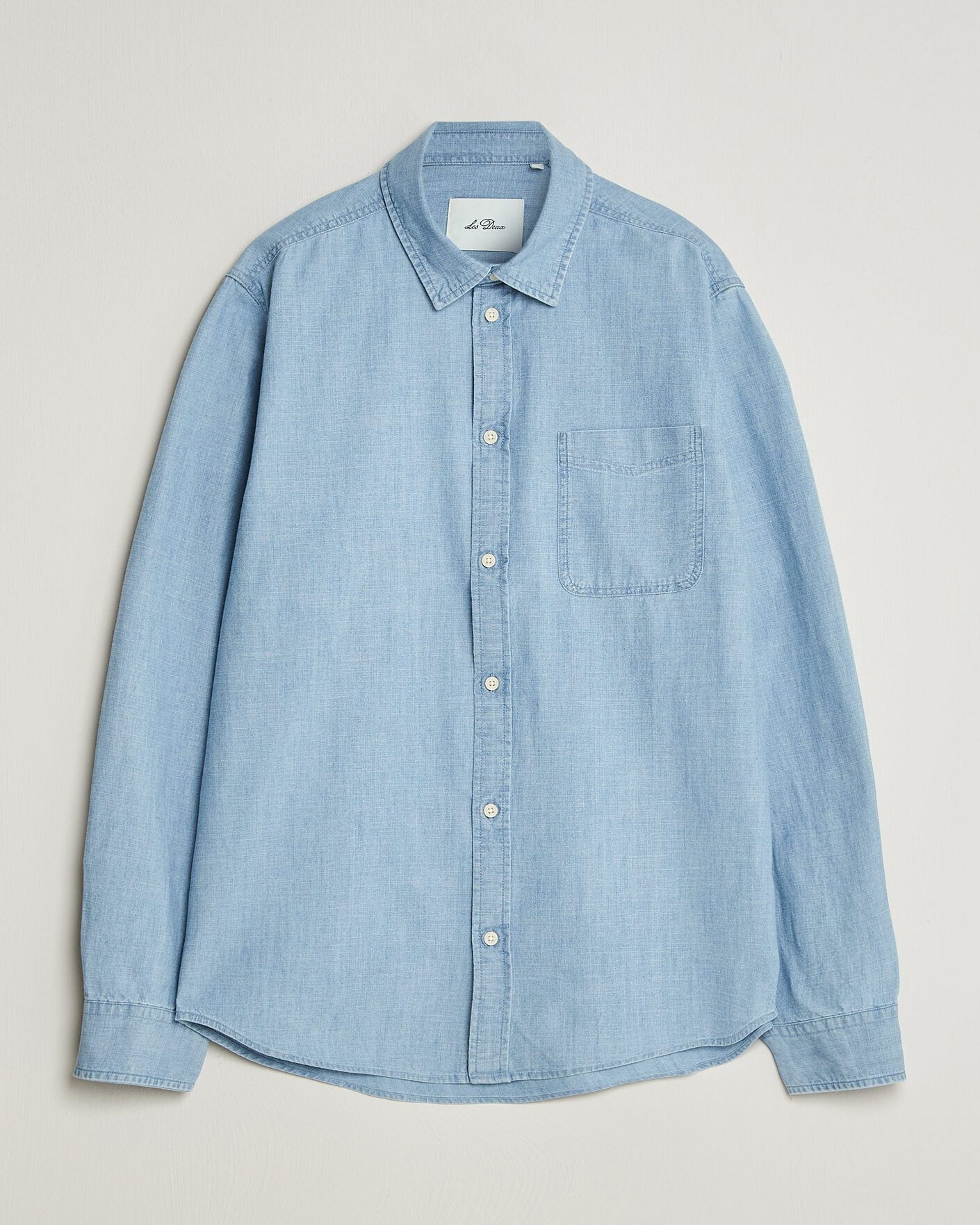 Mies | Kauluspaidat | LES DEUX | Chambray Shirt Light Blue Wash